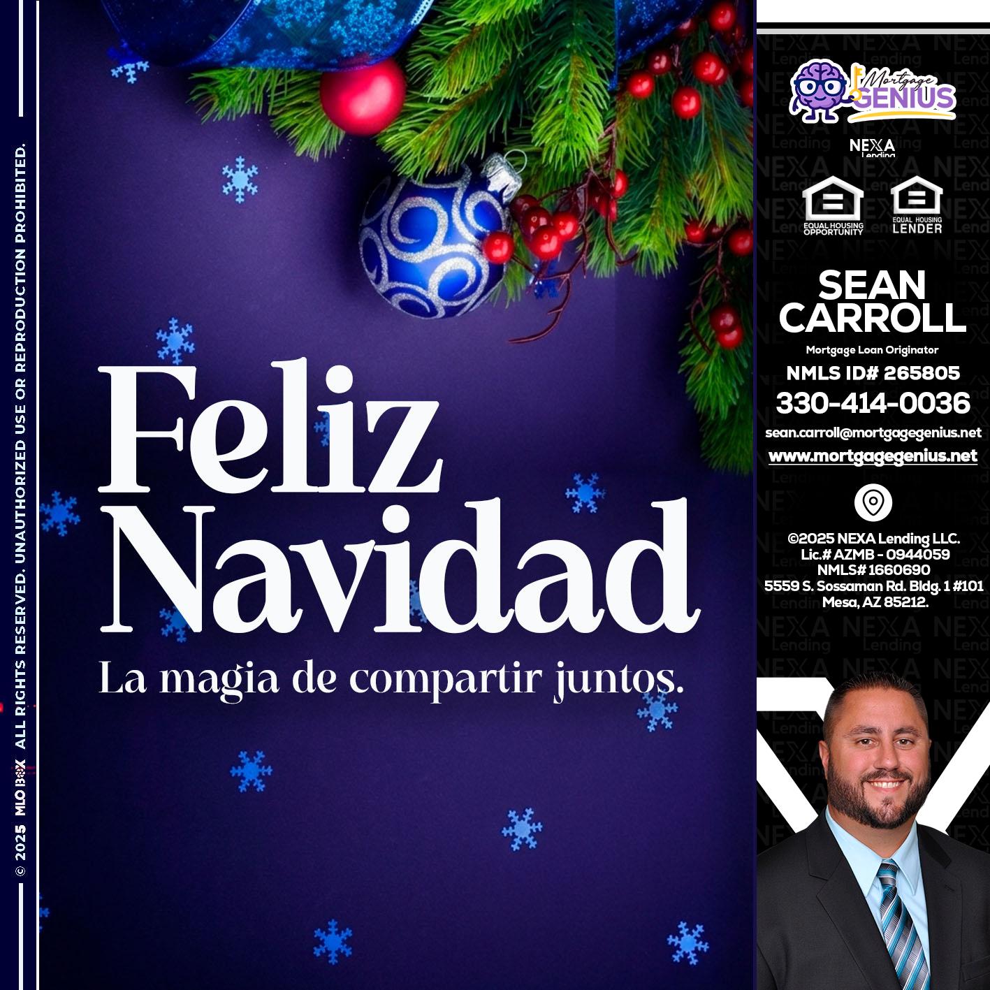 FELIZ NAVIDAD - Sean Carroll -Mortgage Loan Originator