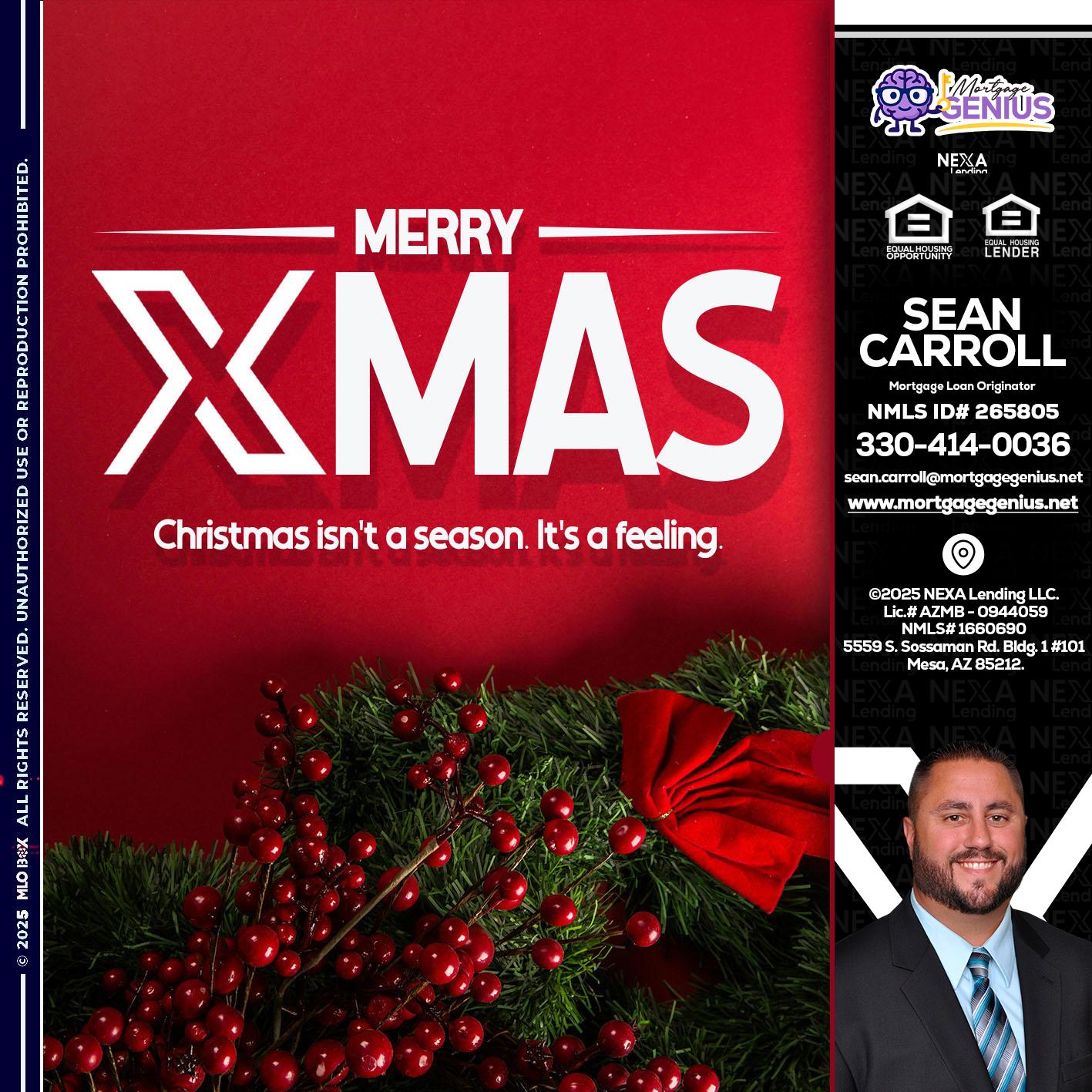 merry xmas - Sean Carroll -Mortgage Loan Originator