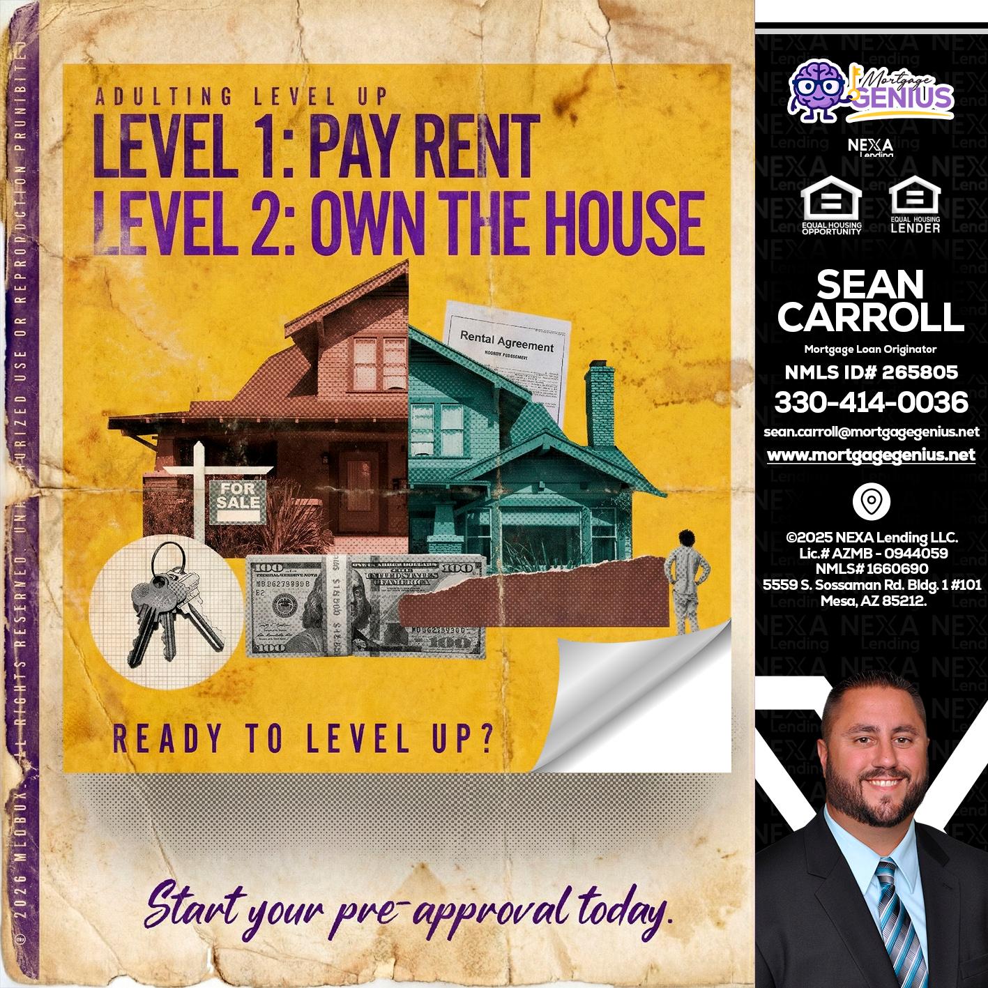 LEVEL 1 - Sean Carroll -Mortgage Loan Originator