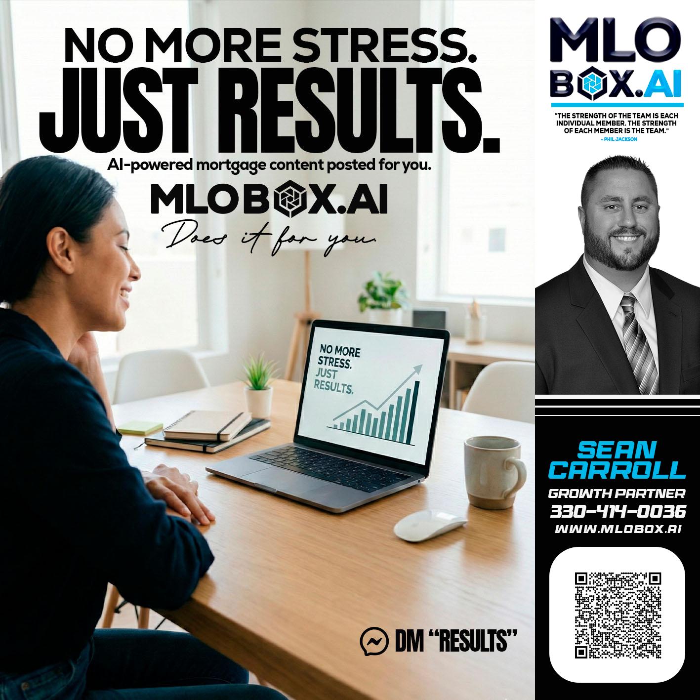 NO MORE STRESS - Sean Carroll -Mortgage Loan Originator