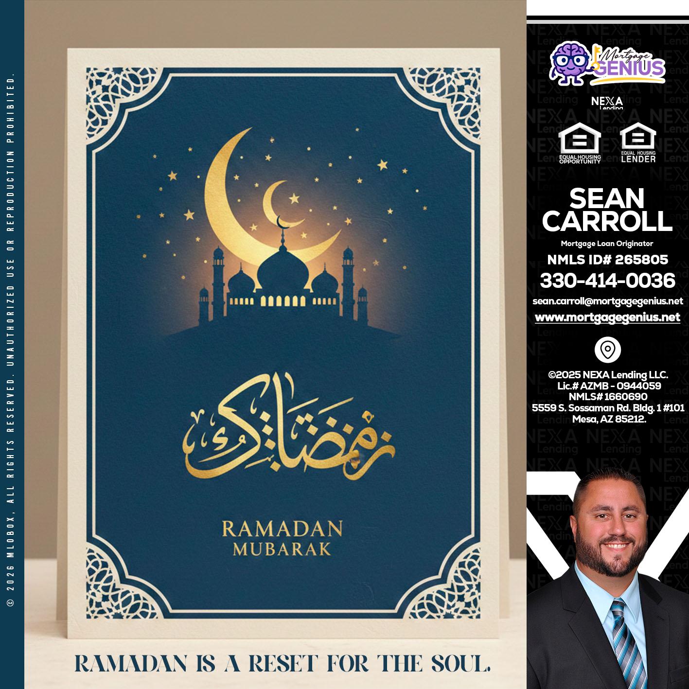 HAPPY RAMADAN - Sean Carroll -Mortgage Loan Originator