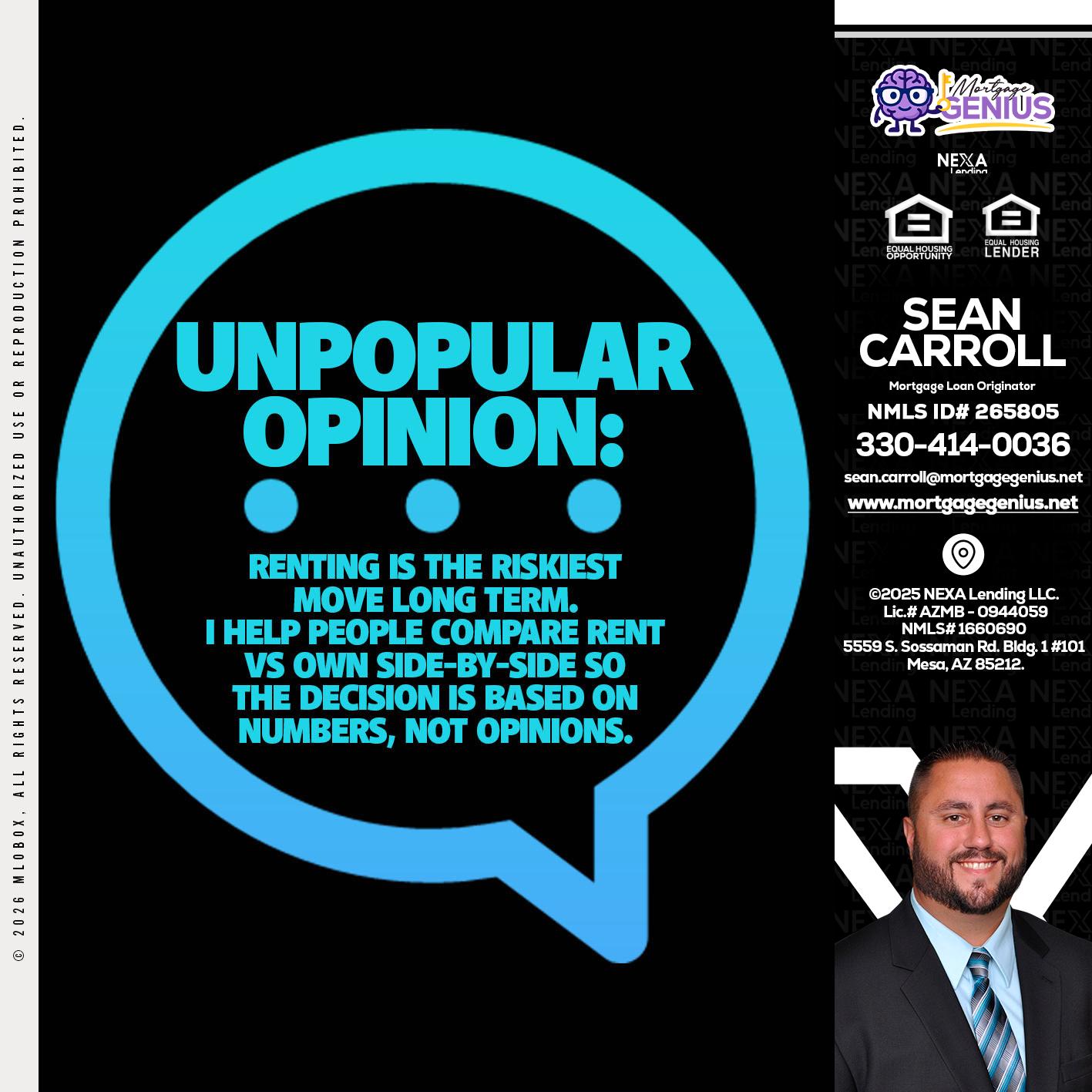 unpopular opinion - Sean Carroll -Mortgage Loan Originator