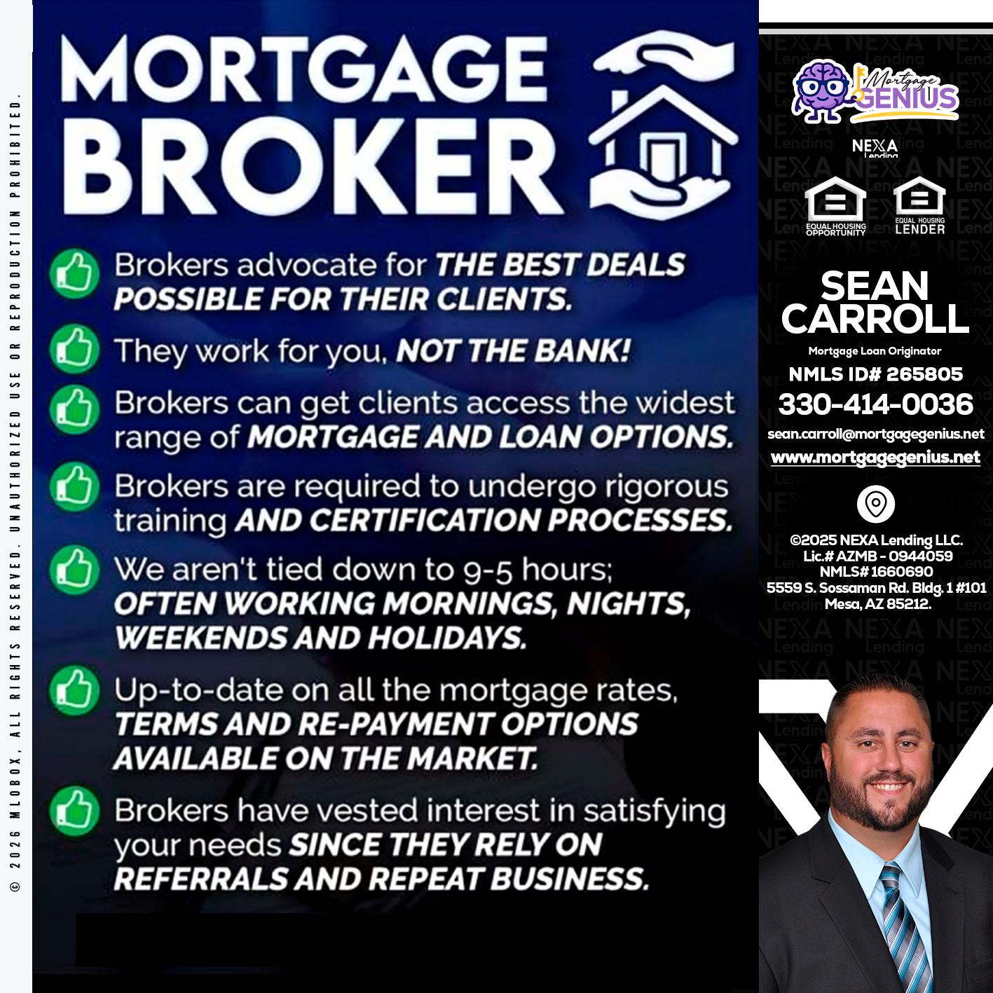 MORTGAGE BROKER - Sean Carroll -Mortgage Loan Originator