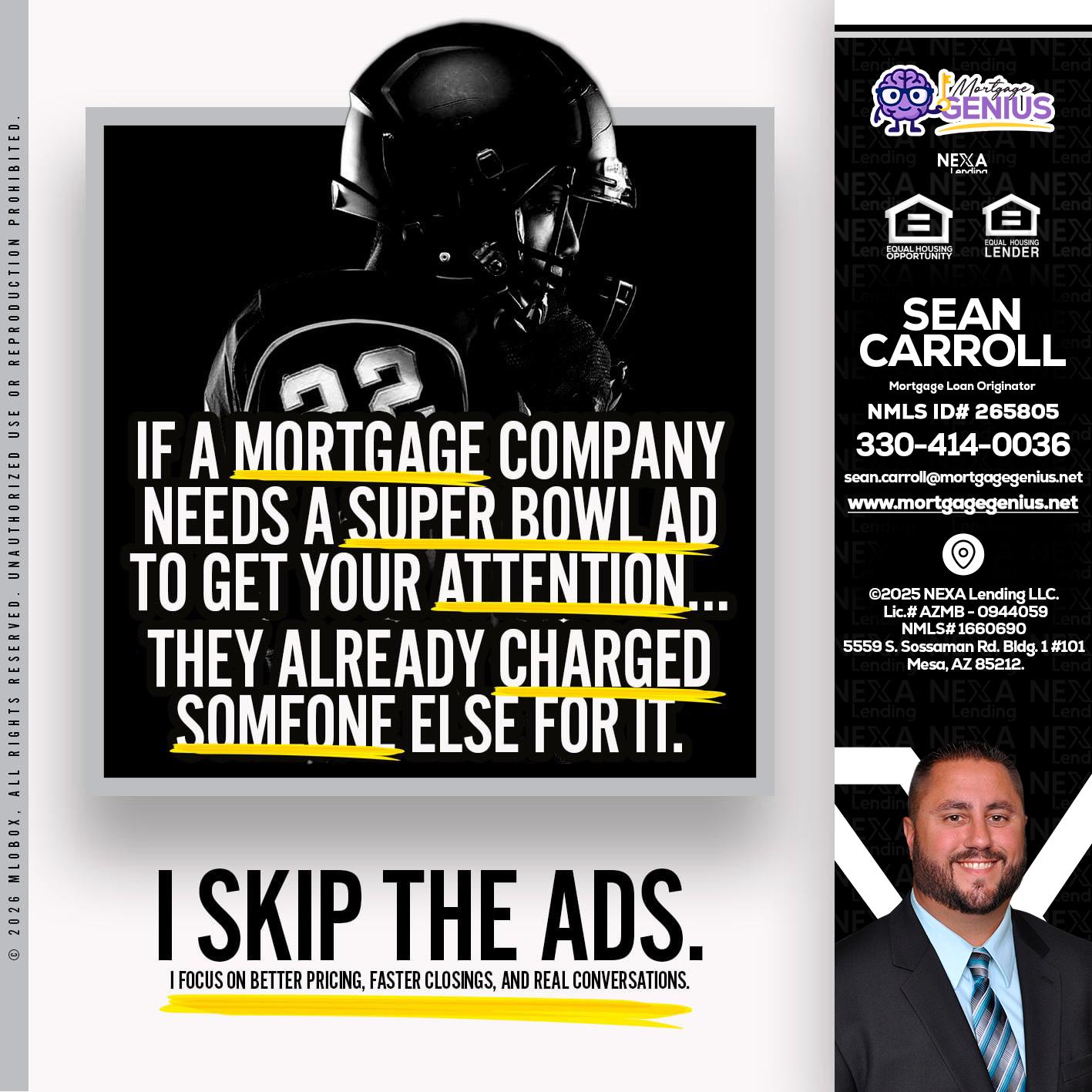 if a mortgage ad - Sean Carroll -Mortgage Loan Originator