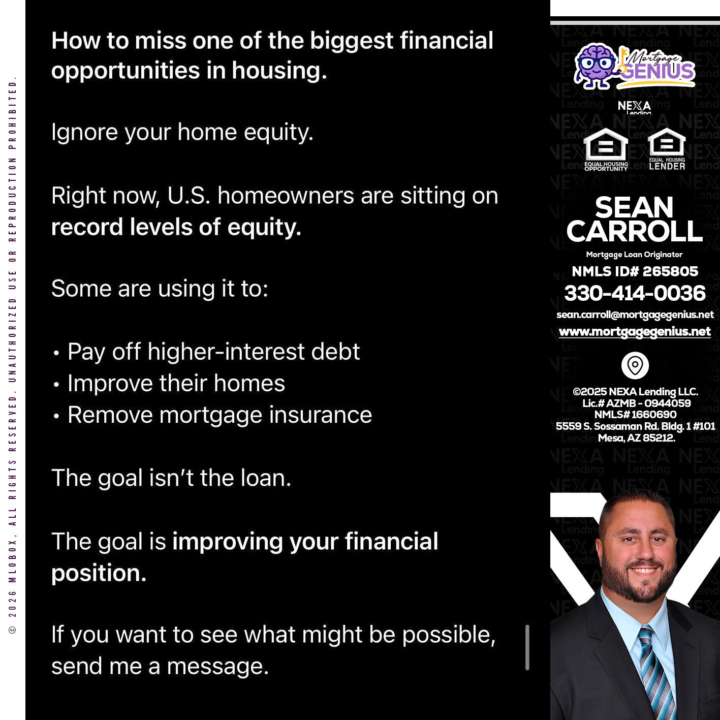 how to miss - Sean Carroll -Mortgage Loan Originator