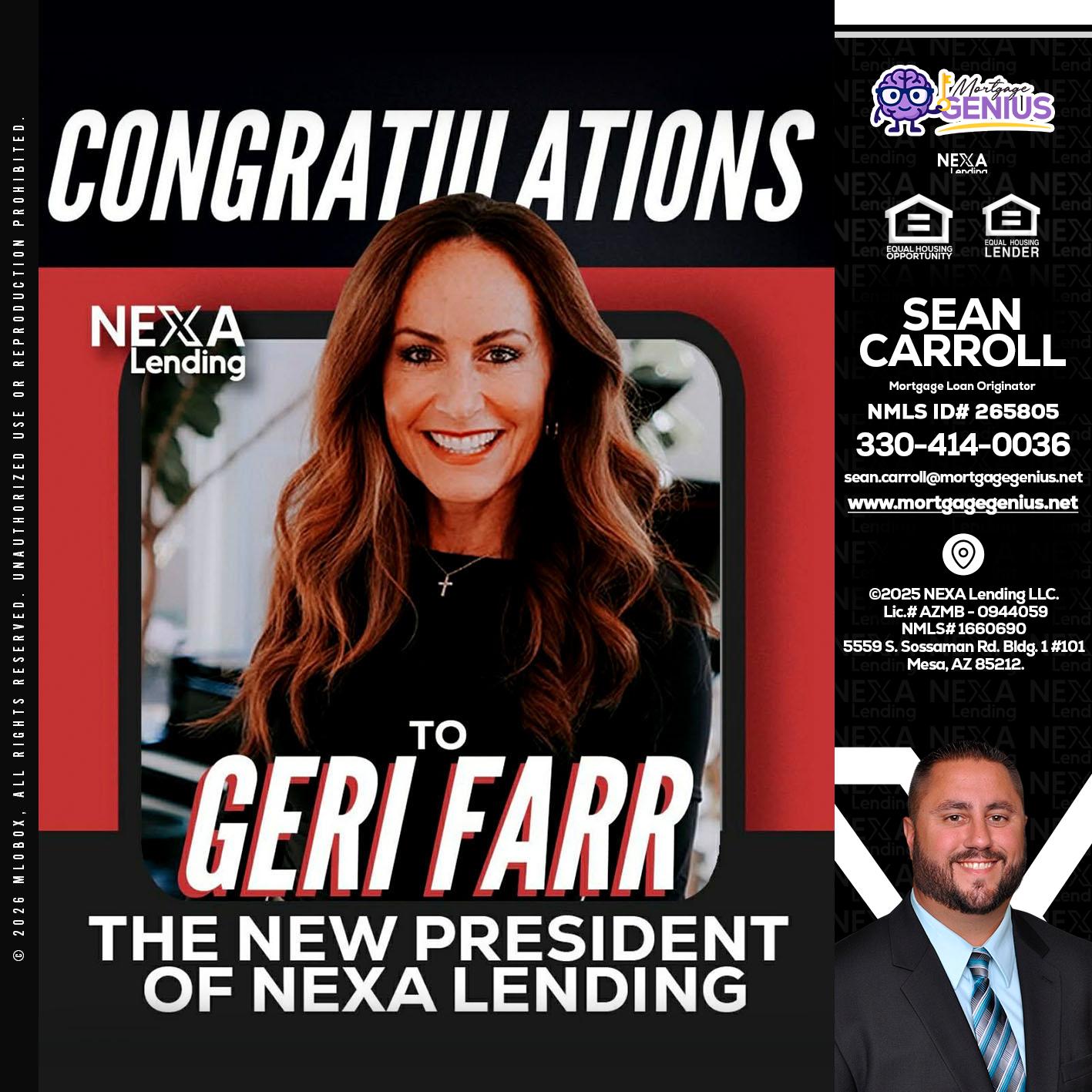 CONGRATULATIONS - Sean Carroll -Mortgage Loan Originator