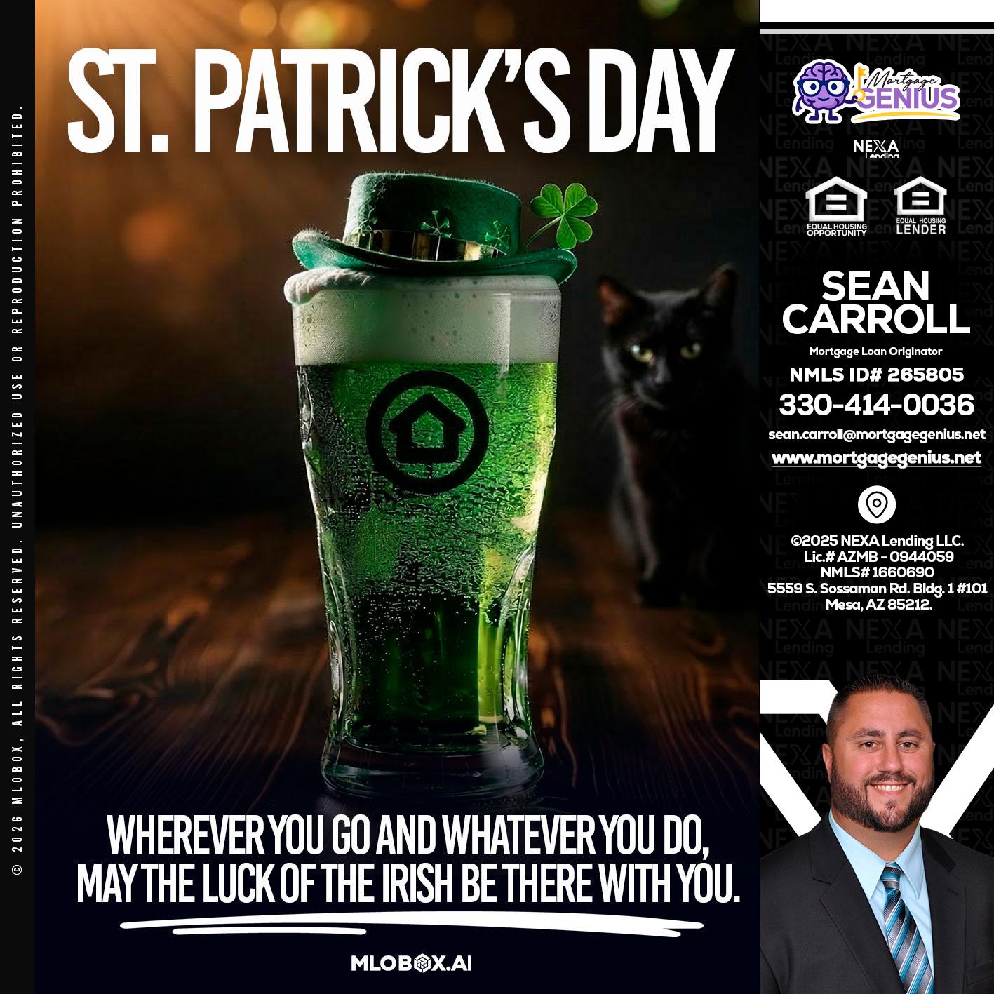 st. Patricks day - Sean Carroll -Mortgage Loan Originator