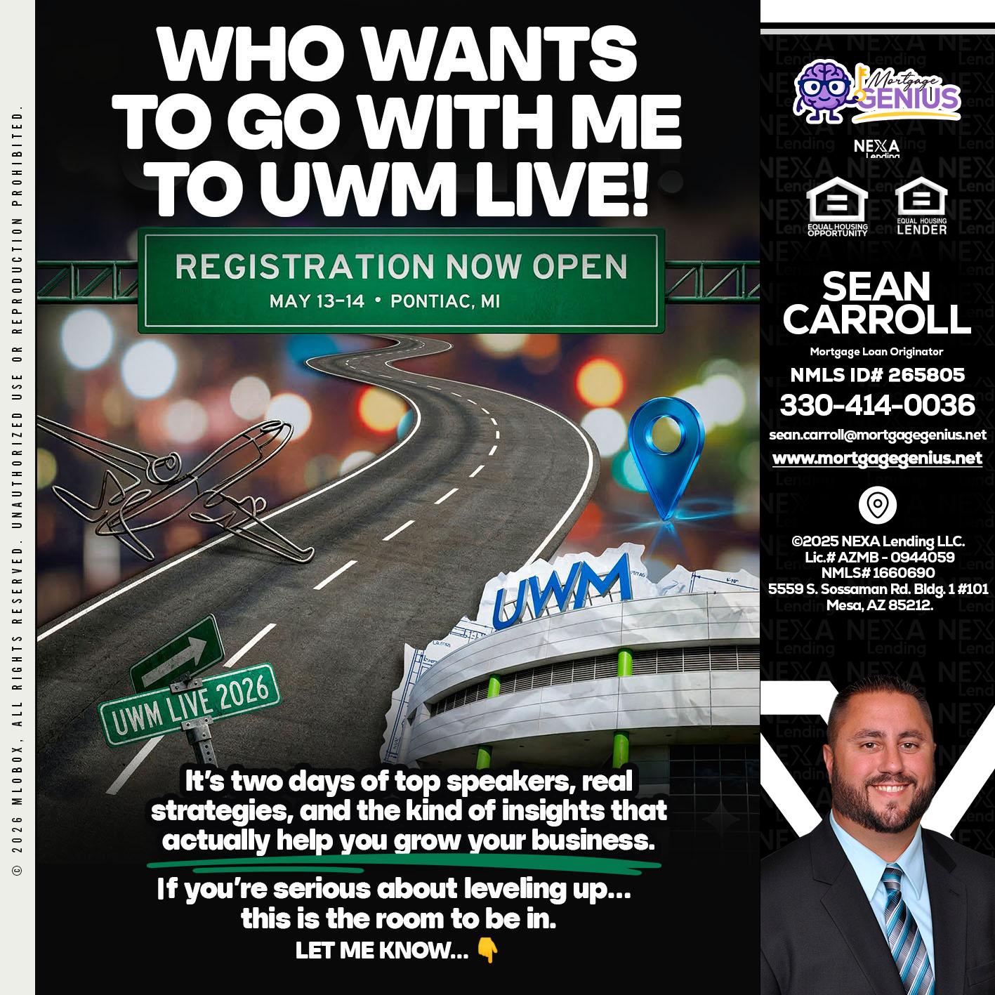 WHO WANTS - Sean Carroll -Mortgage Loan Originator