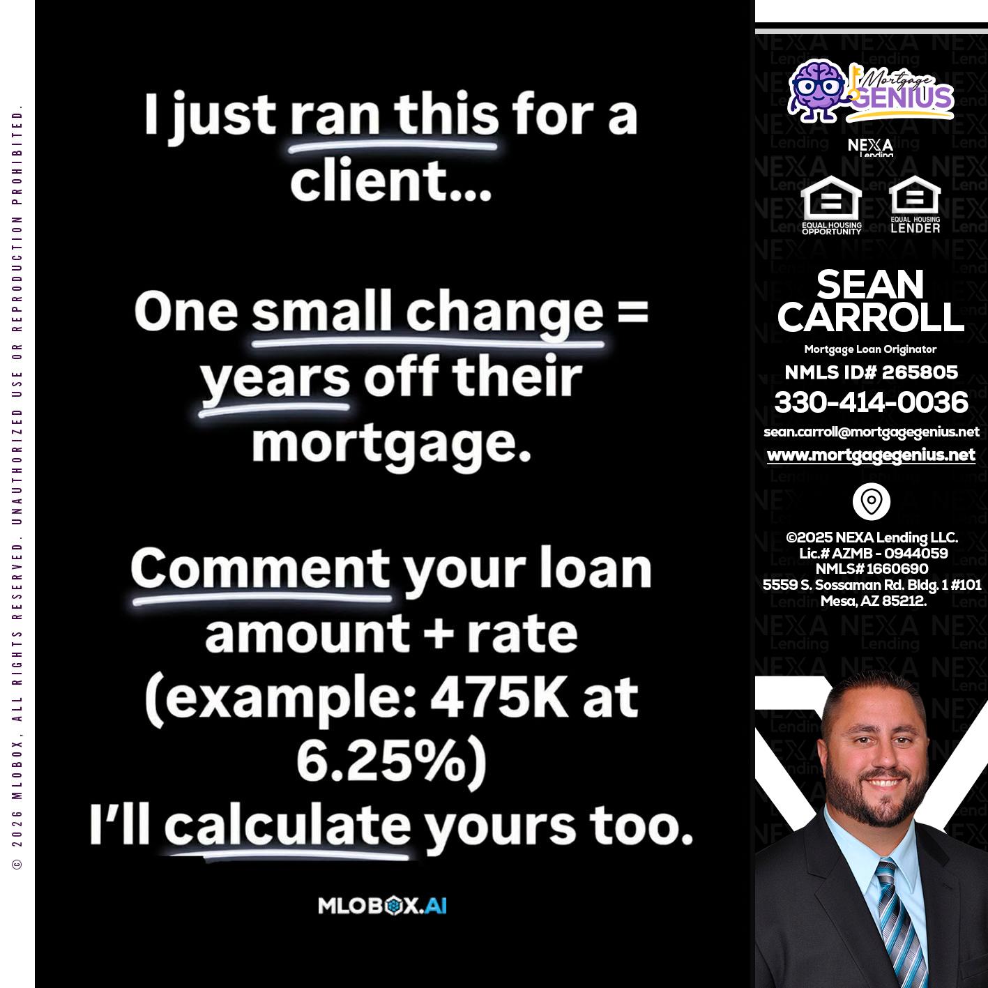 I JUST RAN - Sean Carroll -Mortgage Loan Originator