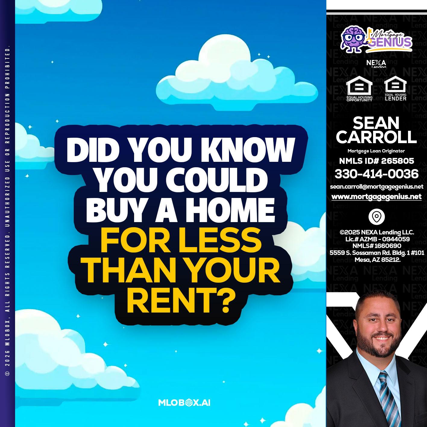 DID YOU KNOW - Sean Carroll -Mortgage Loan Originator