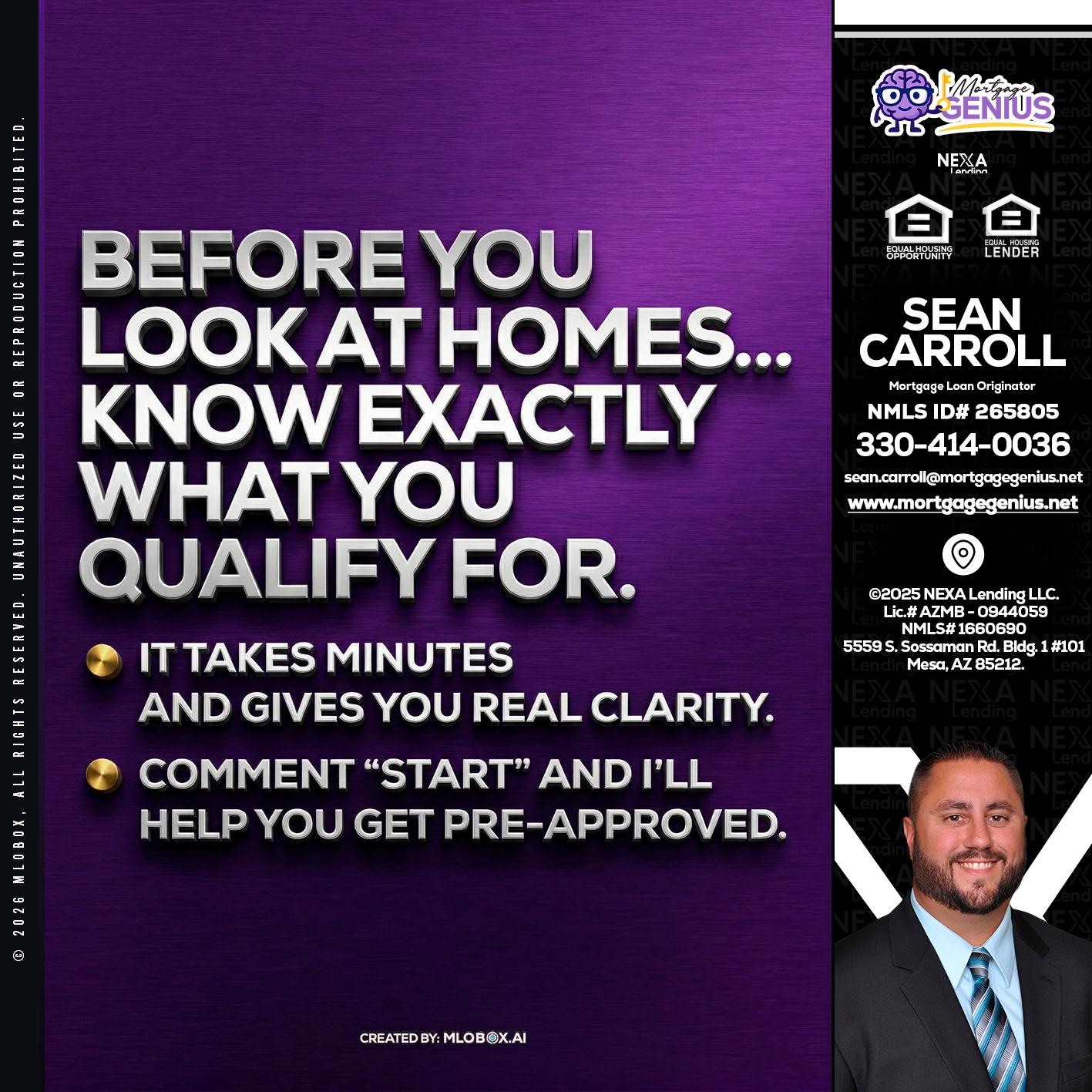 BEFORE YOU - Sean Carroll -Mortgage Loan Originator