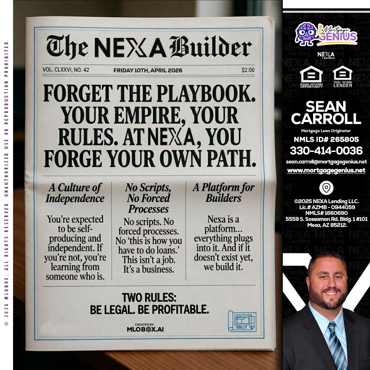 THE NEXA BUILDER - Sean Carroll -Mortgage Loan Originator