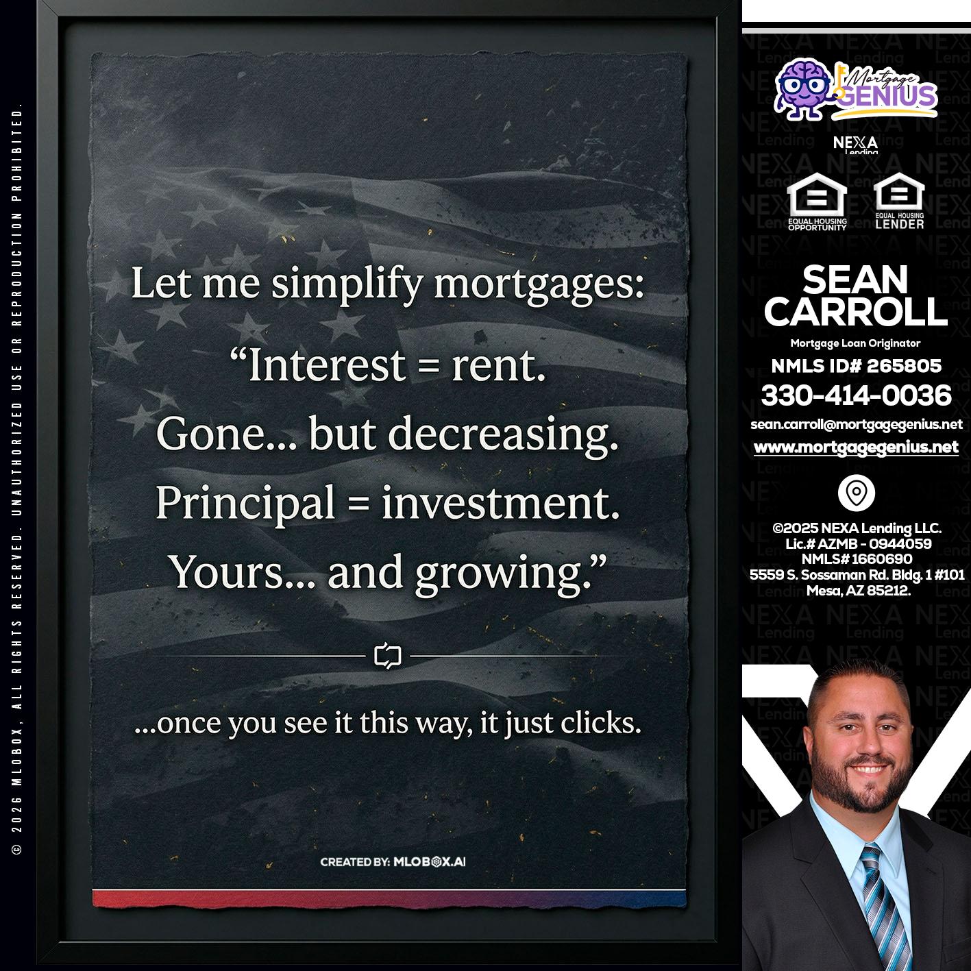 LET ME SIMPLIFY - Sean Carroll -Mortgage Loan Originator