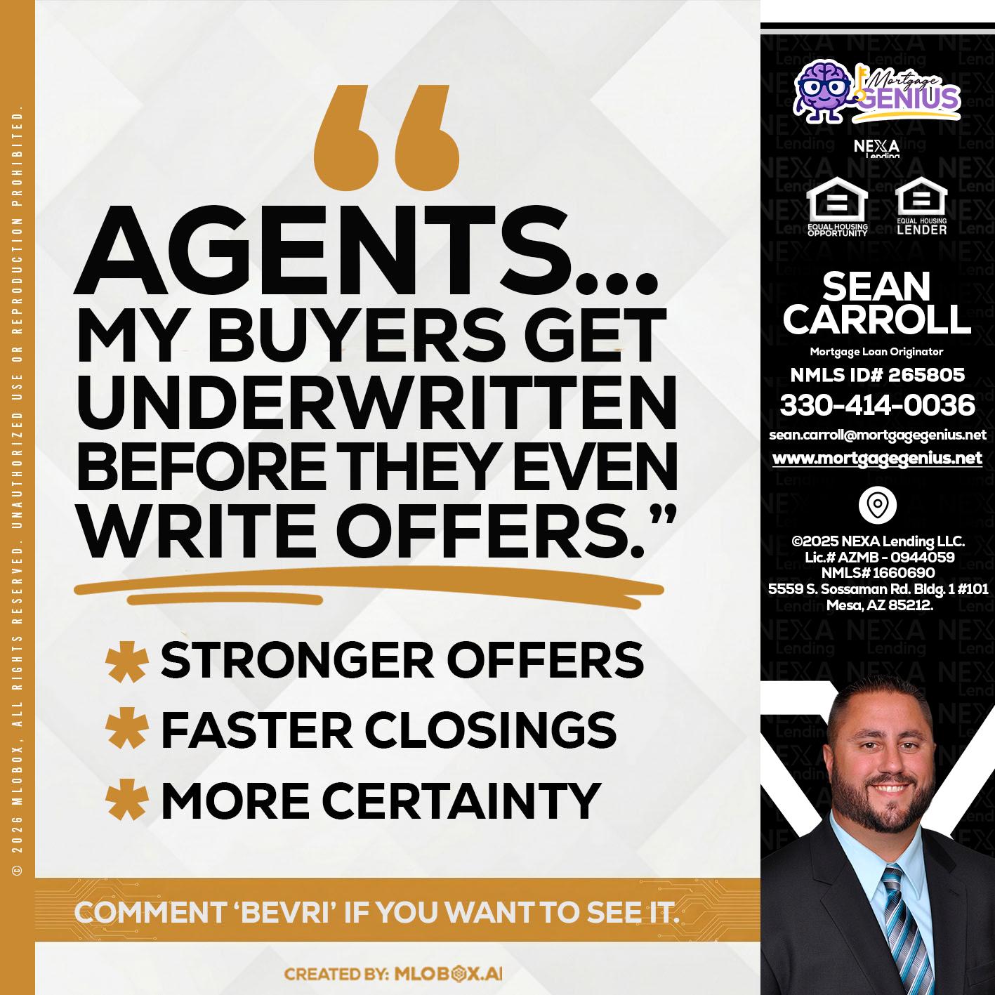 agents - Sean Carroll -Mortgage Loan Originator