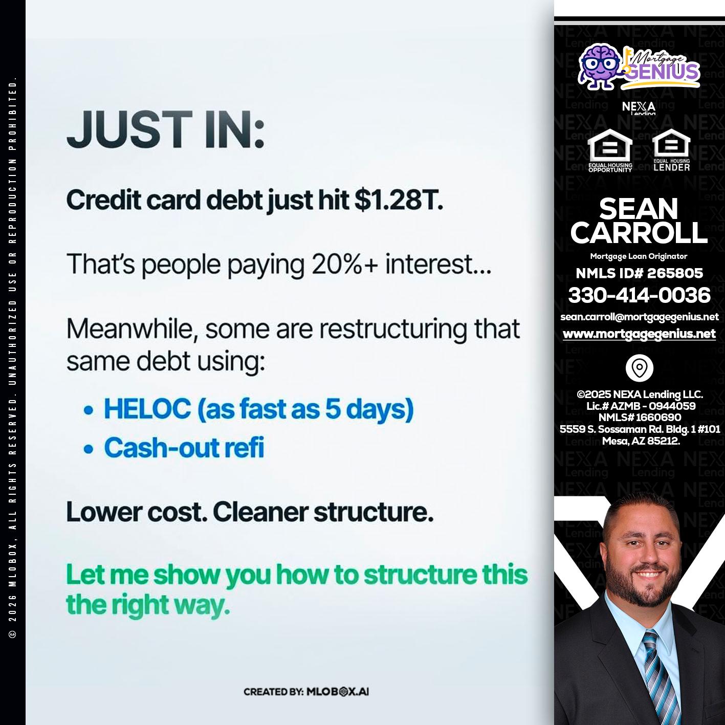 JUST IN - Sean Carroll -Mortgage Loan Originator
