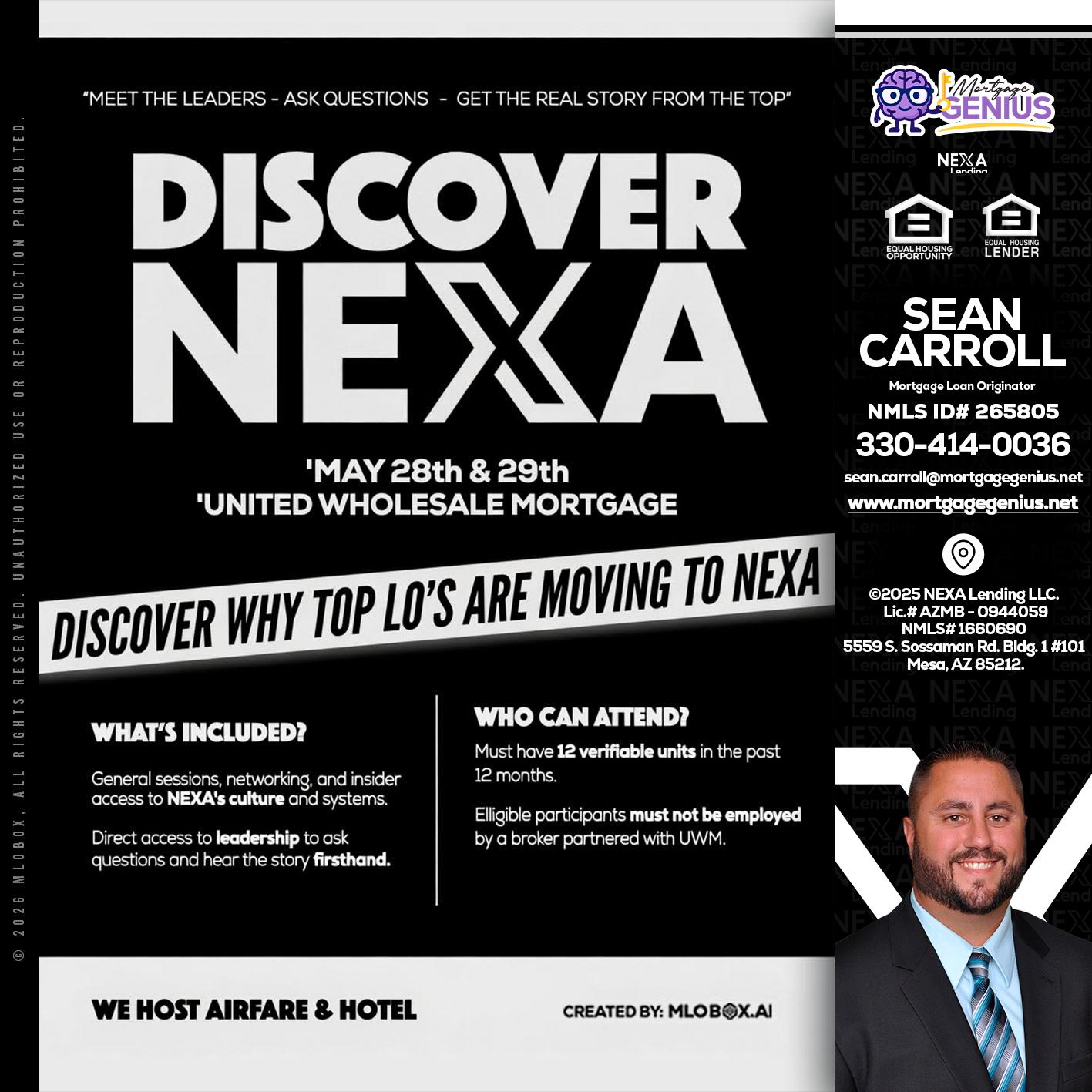 DISCOVER NEXA - Sean Carroll -Mortgage Loan Originator