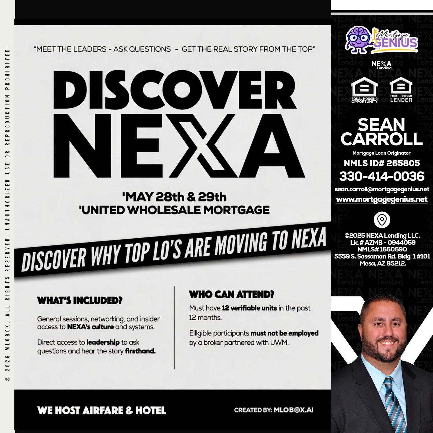 DISCOVER NEXA - Sean Carroll -Mortgage Loan Originator