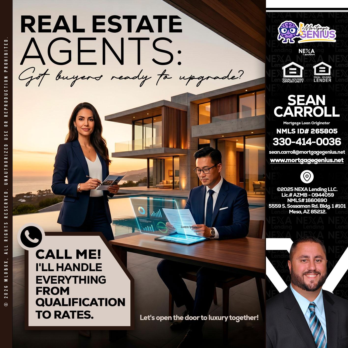 REAL ESTATE AGENTS - Sean Carroll -Mortgage Loan Originator