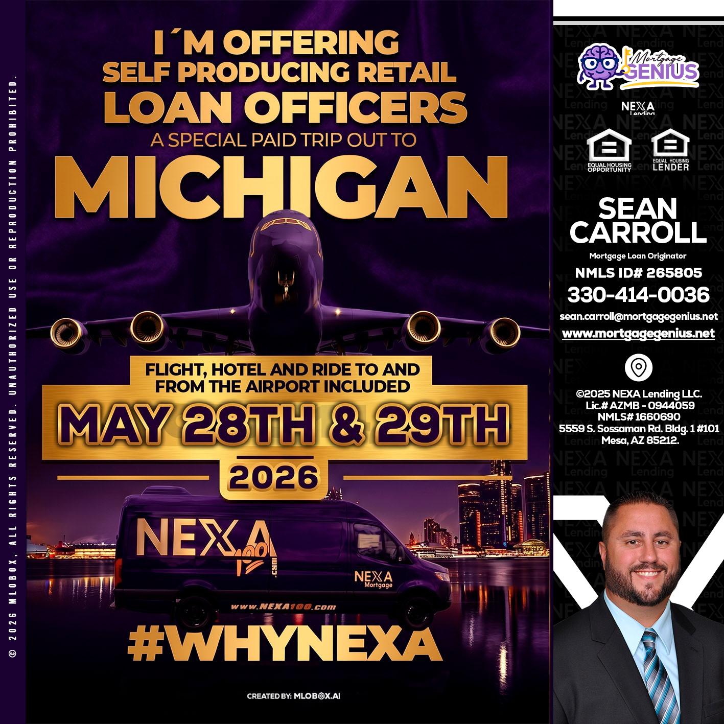 MICHIGAN - Sean Carroll -Mortgage Loan Originator