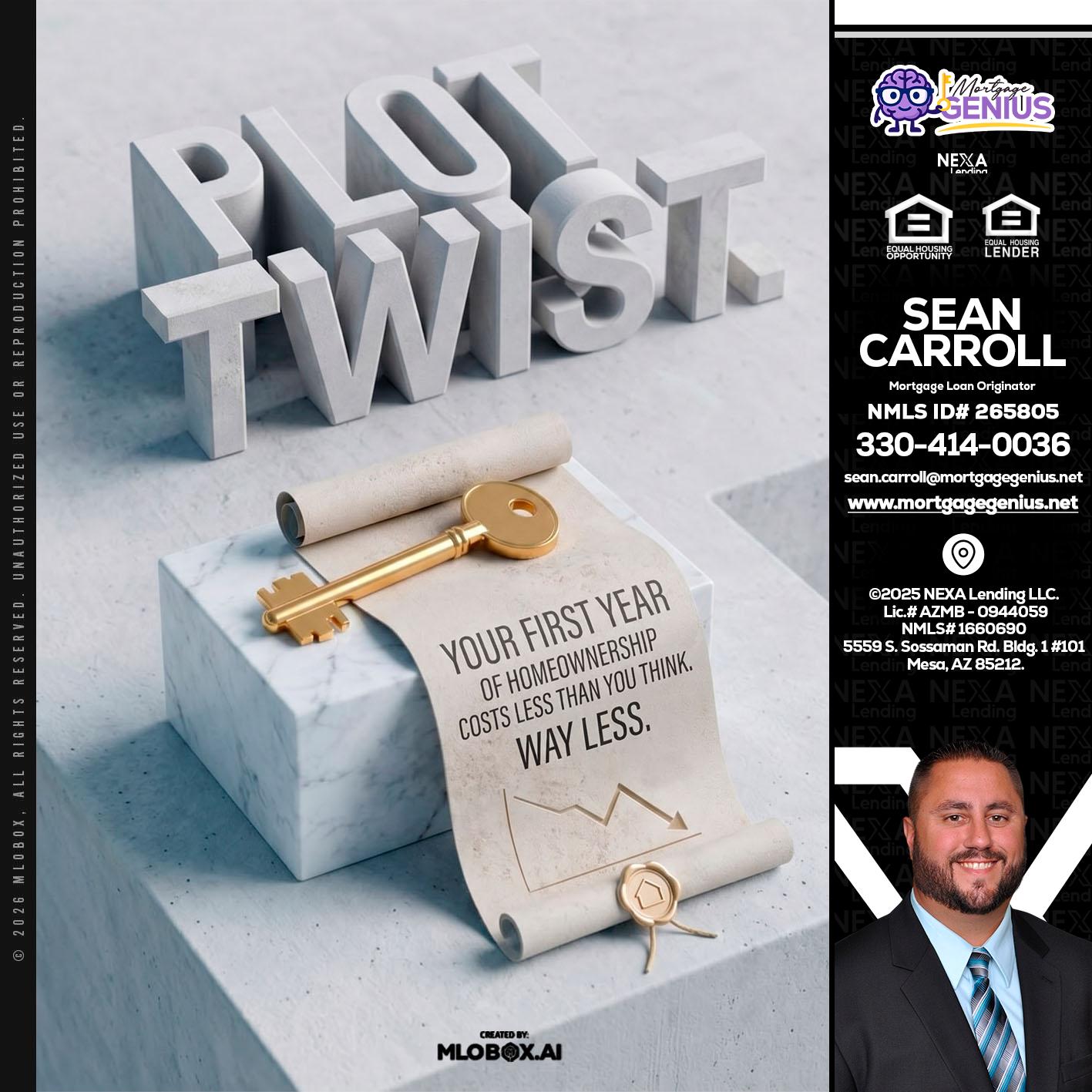 PLOT TWIST - Sean Carroll -Mortgage Loan Originator