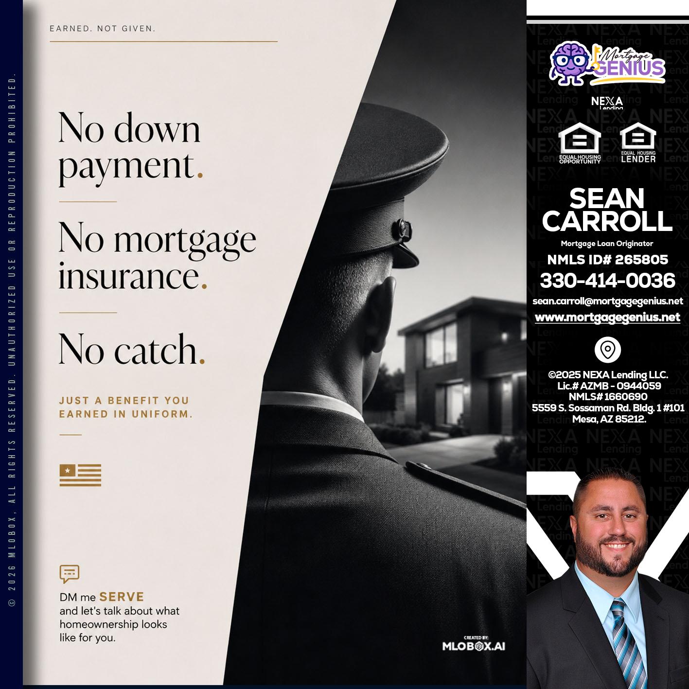 NO DOWN PAYMENT - Sean Carroll -Mortgage Loan Originator