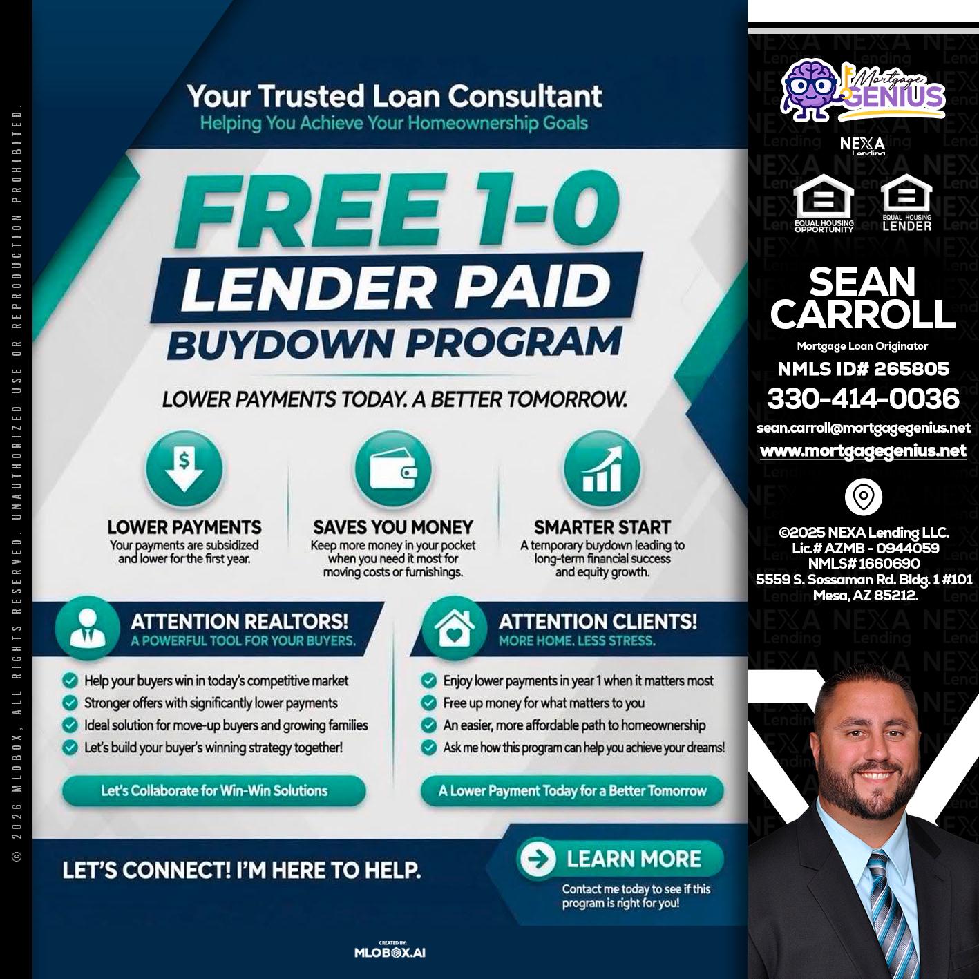 FREE 1-0 - Sean Carroll -Mortgage Loan Originator