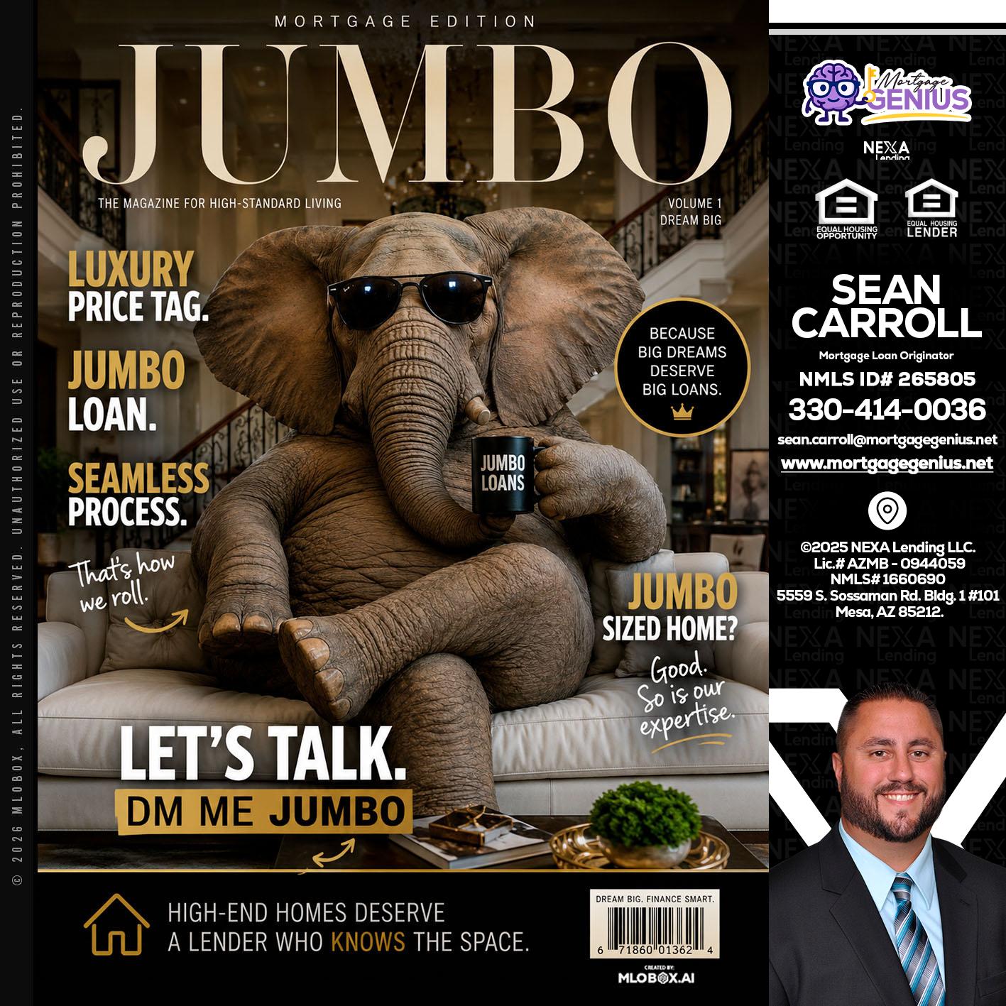 JUMBO LOANS - Sean Carroll -Mortgage Loan Originator