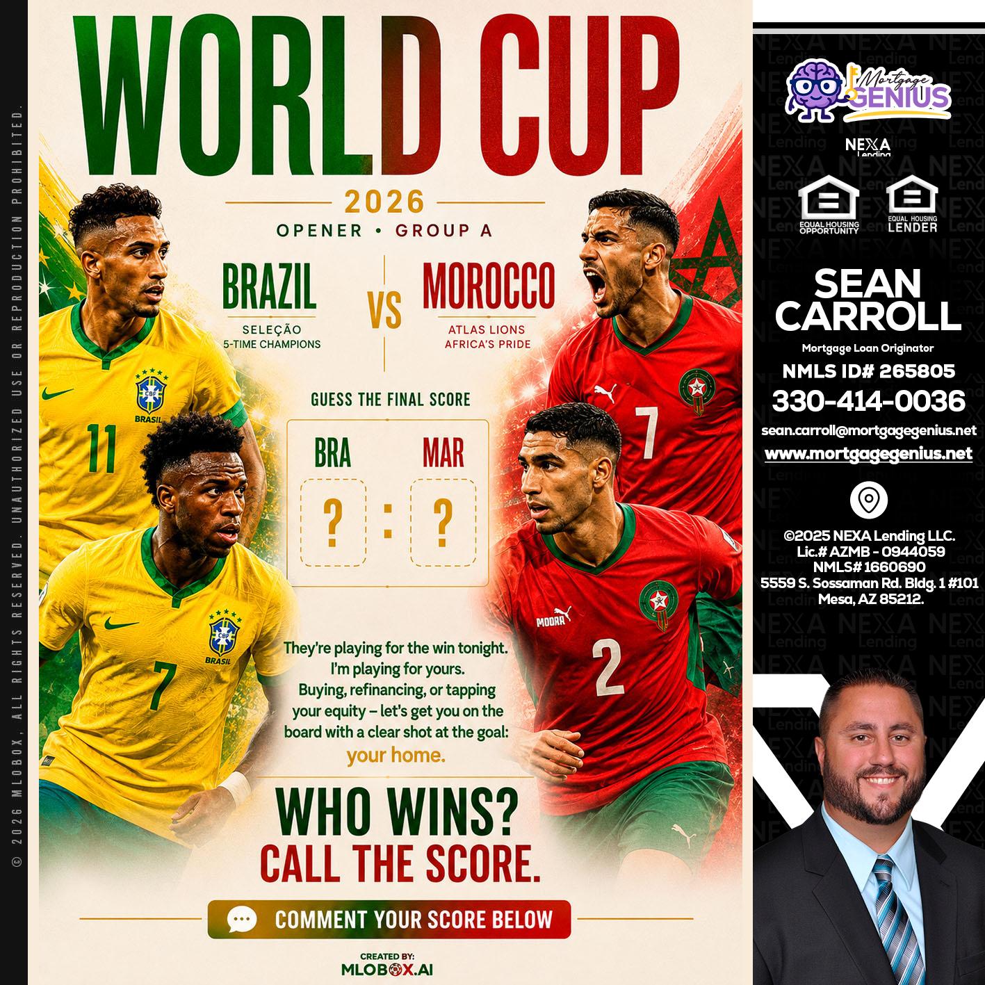 WORLD CUP - Sean Carroll -Mortgage Loan Originator