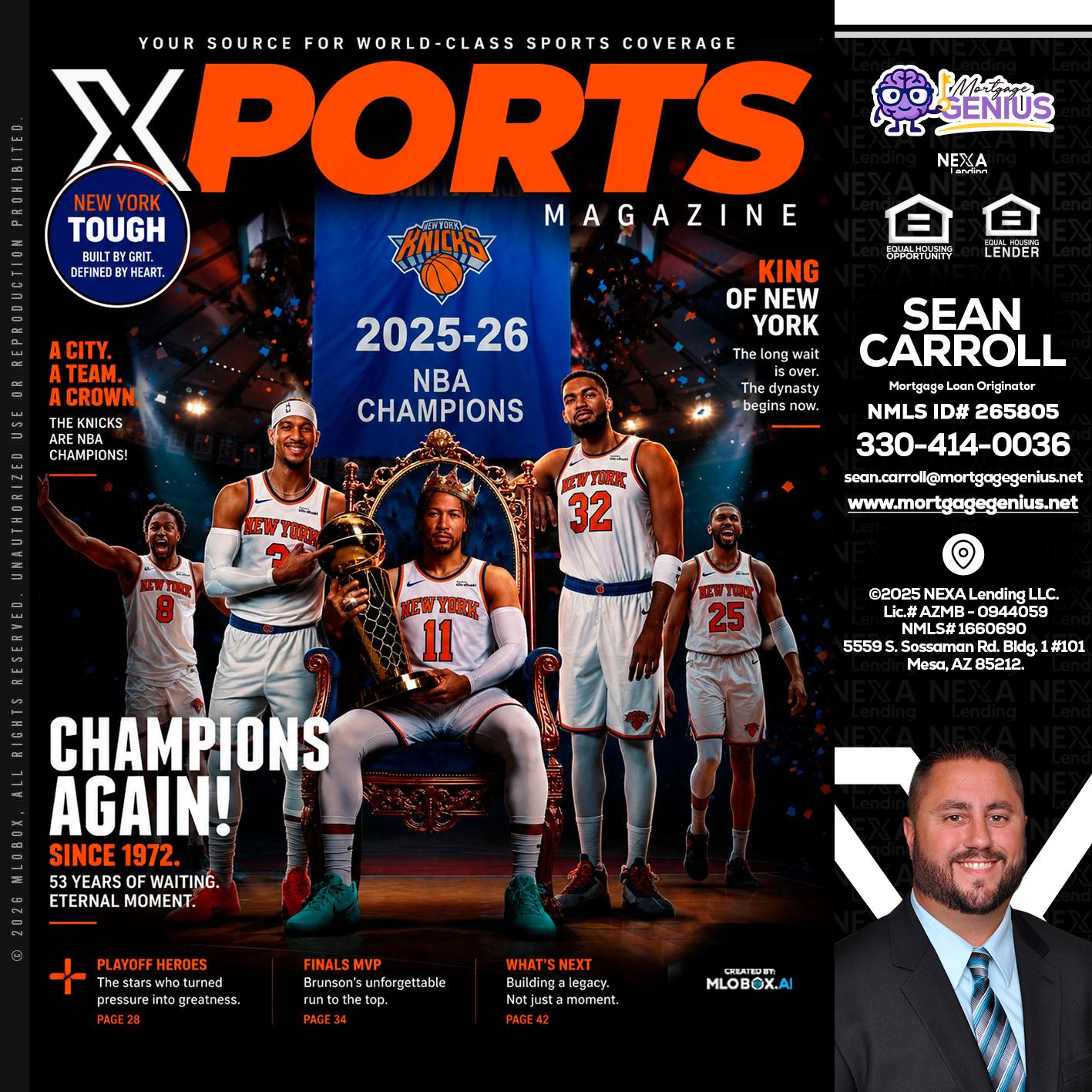 XPORTS MAGAZINE - Sean Carroll -Mortgage Loan Originator