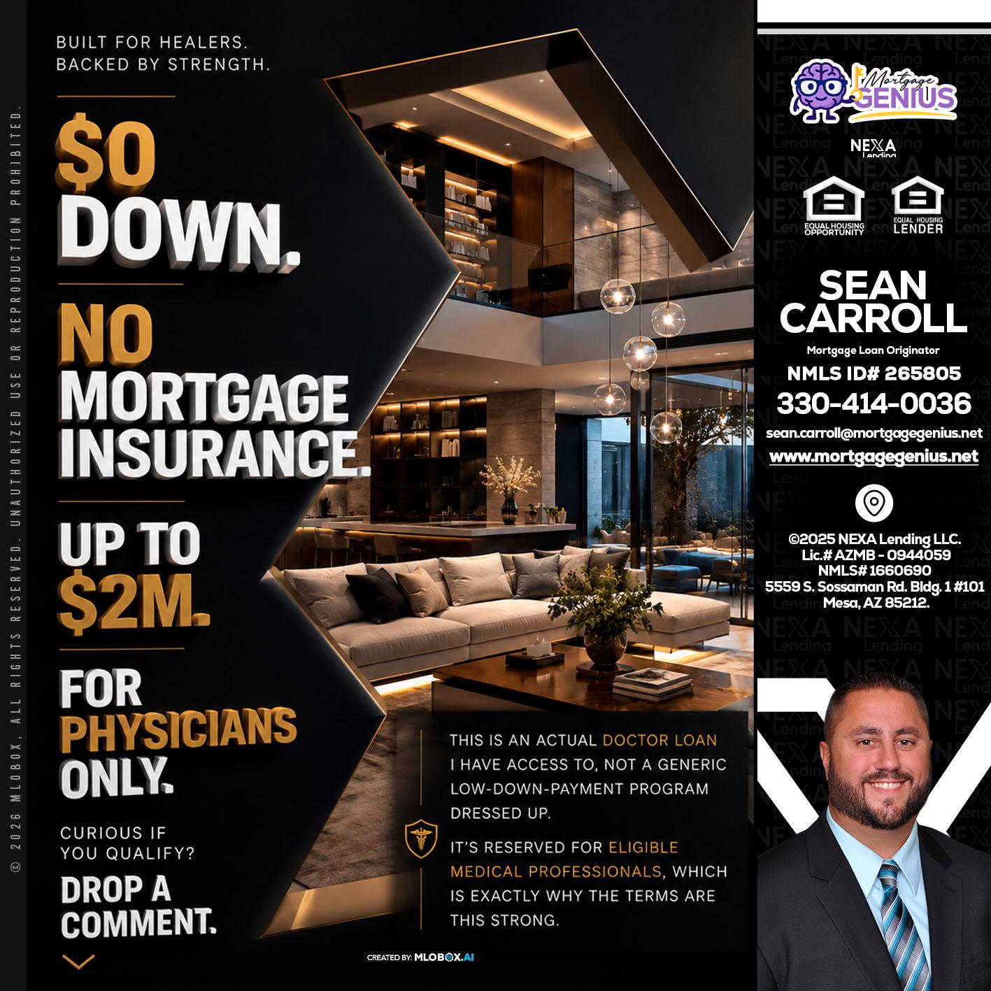 $0 DOWN - Sean Carroll -Mortgage Loan Originator
