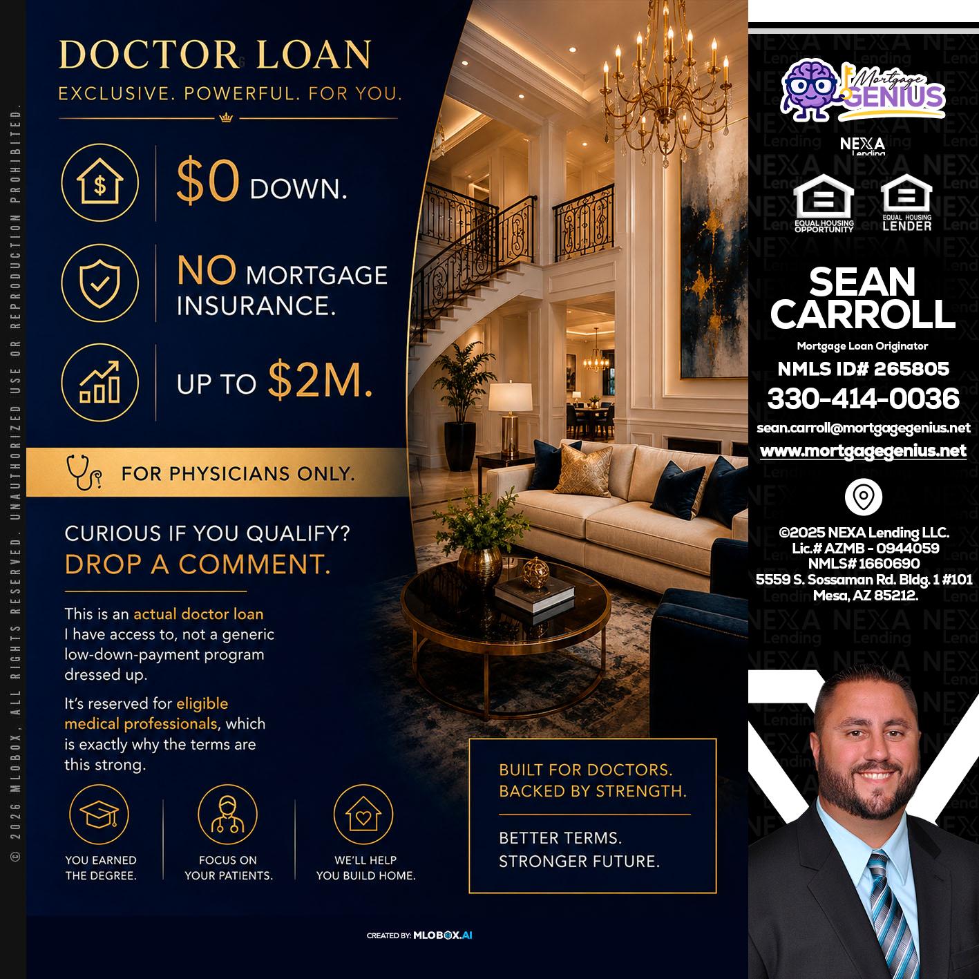 DOCTOR LOANS - Sean Carroll -Mortgage Loan Originator