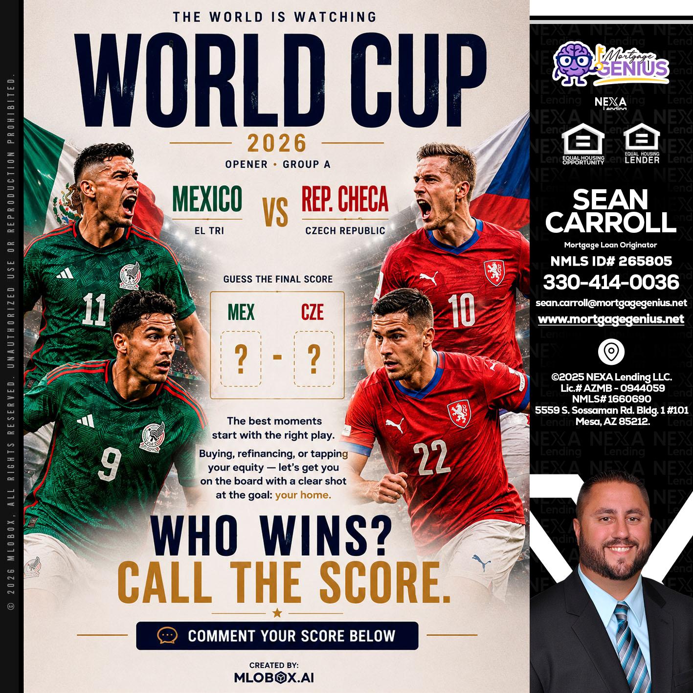 WORLD CUP 2026 - Sean Carroll -Mortgage Loan Originator