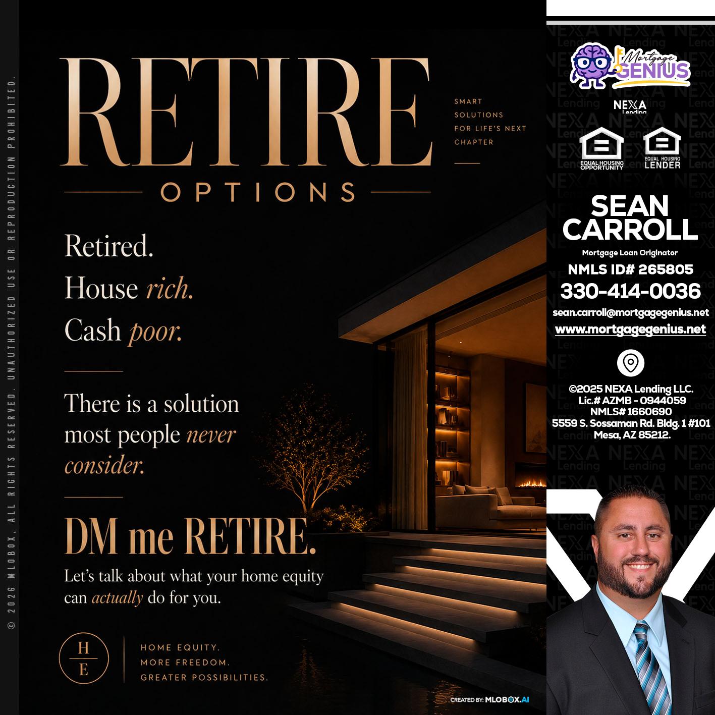 RETIRE LOANS - Sean Carroll -Mortgage Loan Originator