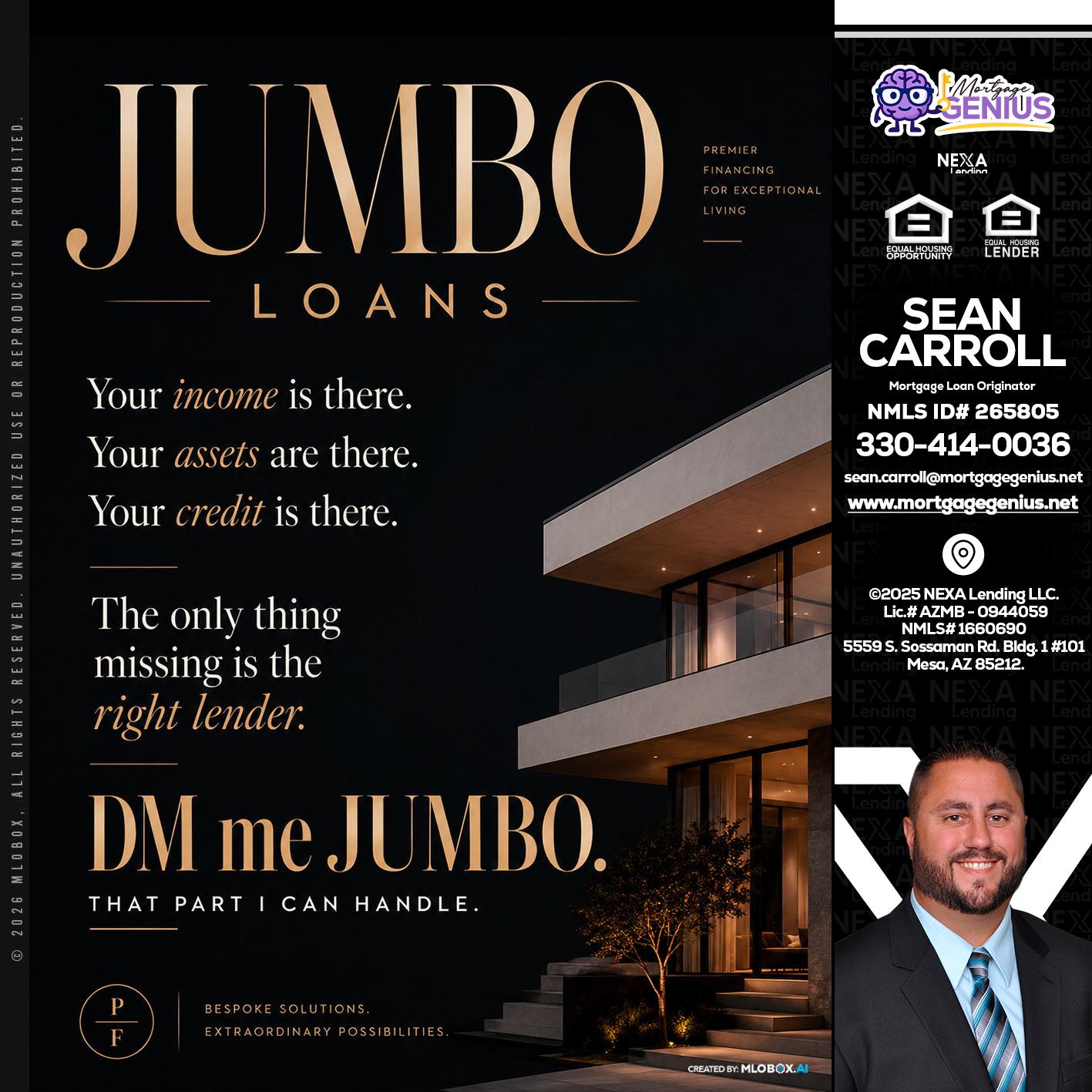 JUMBO LOANS - Sean Carroll -Mortgage Loan Originator