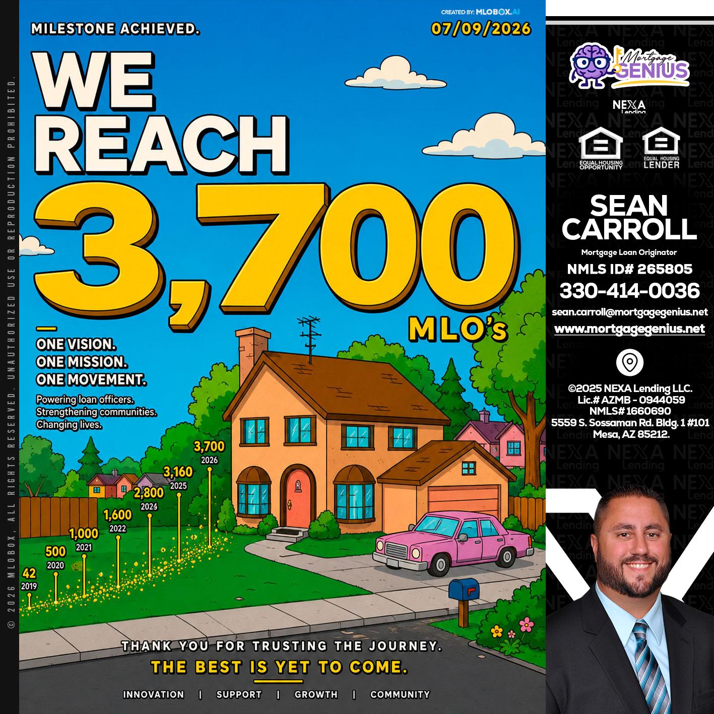 3,700 MLO's - Sean Carroll -Mortgage Loan Originator