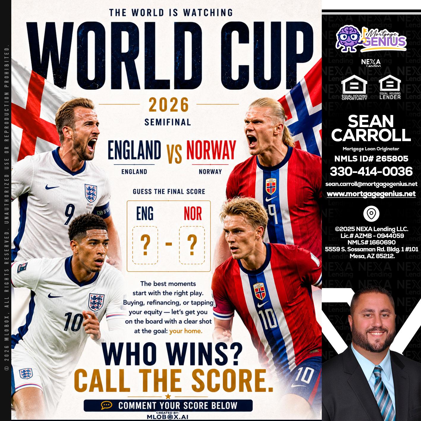 WORLD CUP 2026 - Sean Carroll -Mortgage Loan Originator