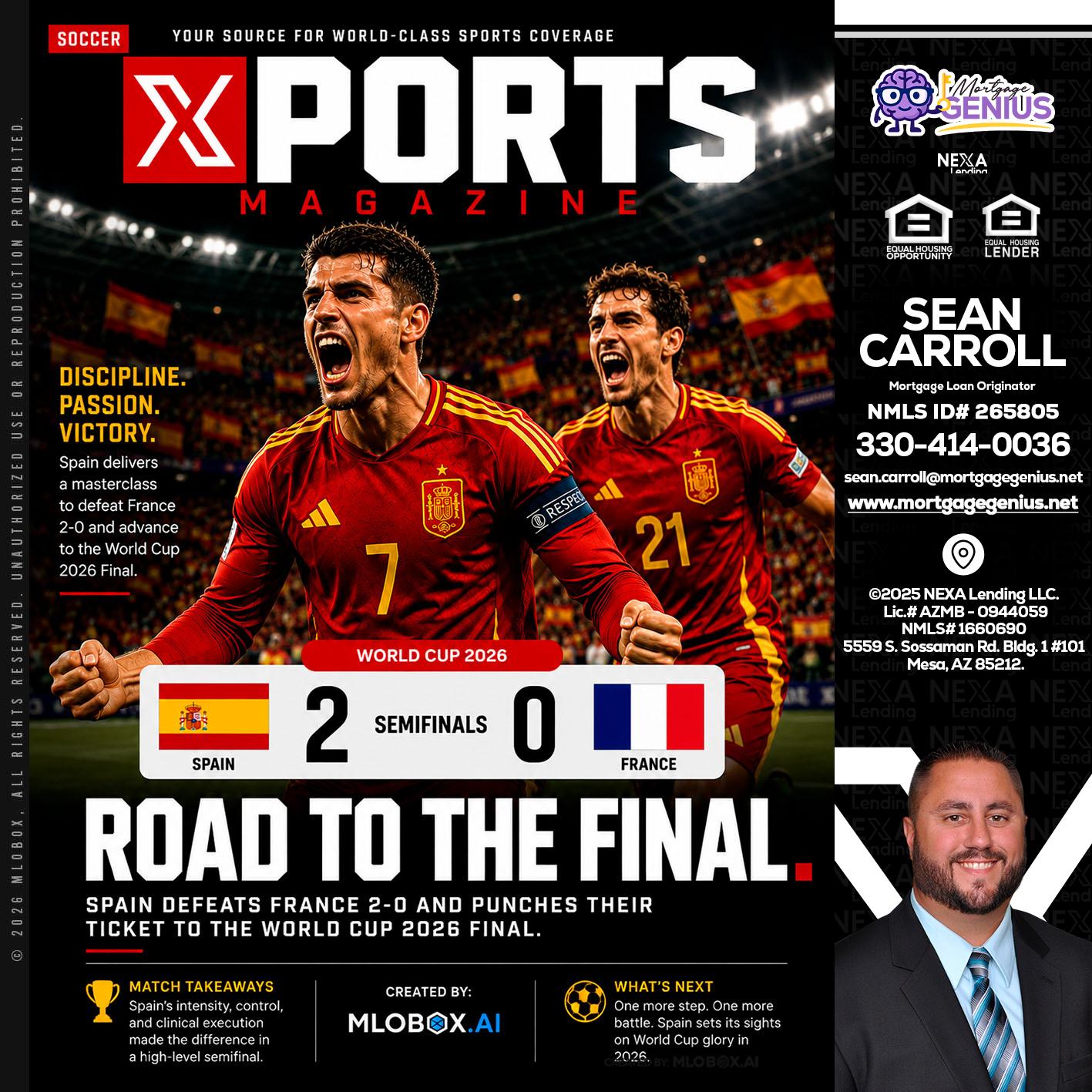 XPORTS WORLD CUP 2026 - Sean Carroll -Mortgage Loan Originator