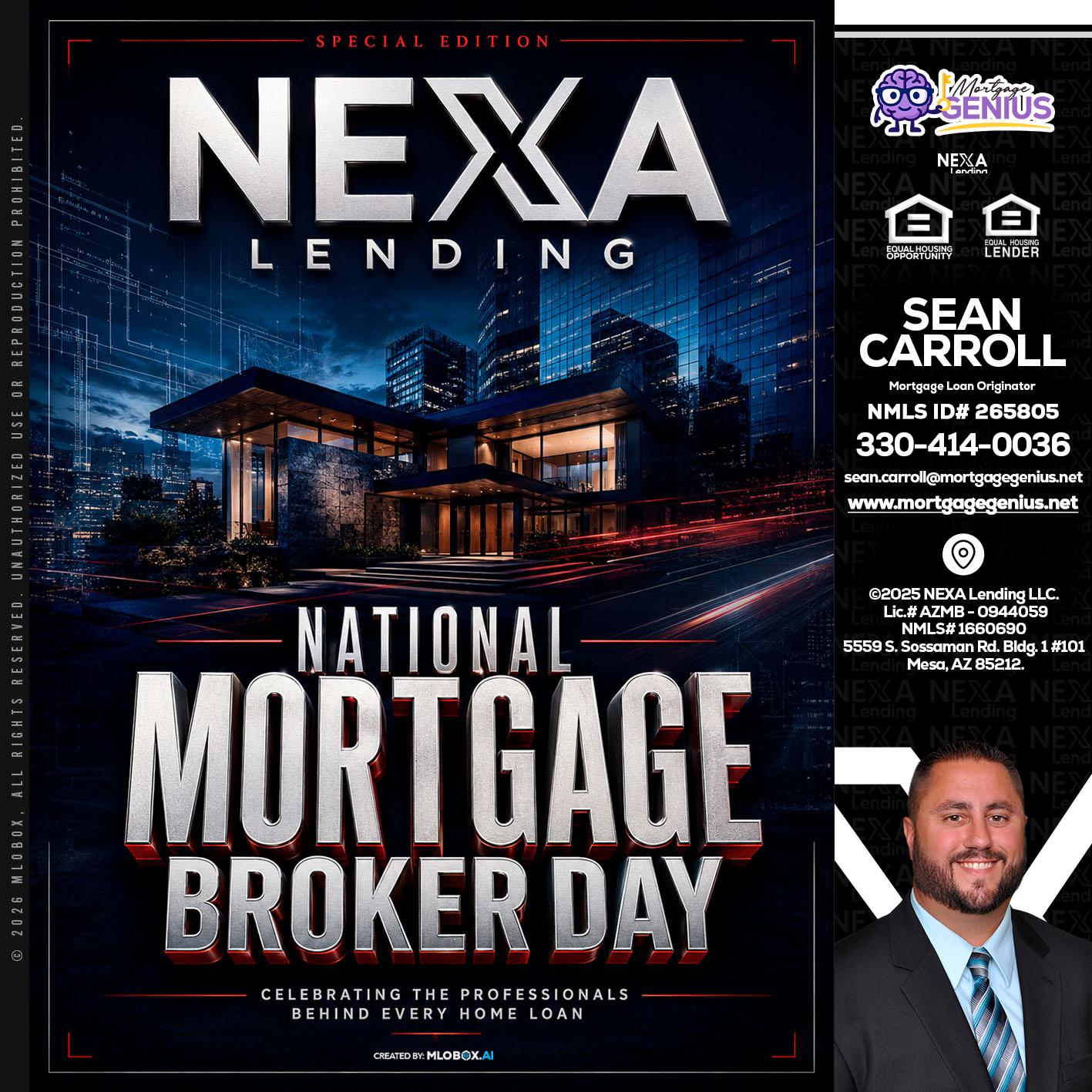 NATIONAL MORTGAGE BROKER DAY - Sean Carroll -Mortgage Loan Originator