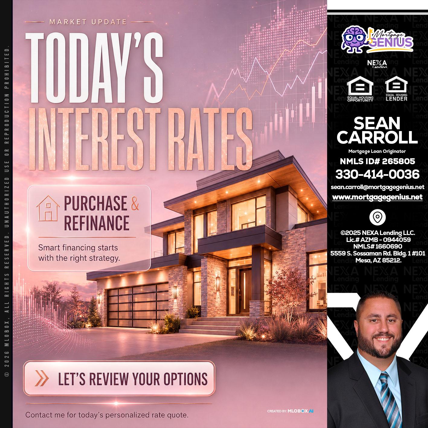 todays interest rates - Sean Carroll -Mortgage Loan Originator