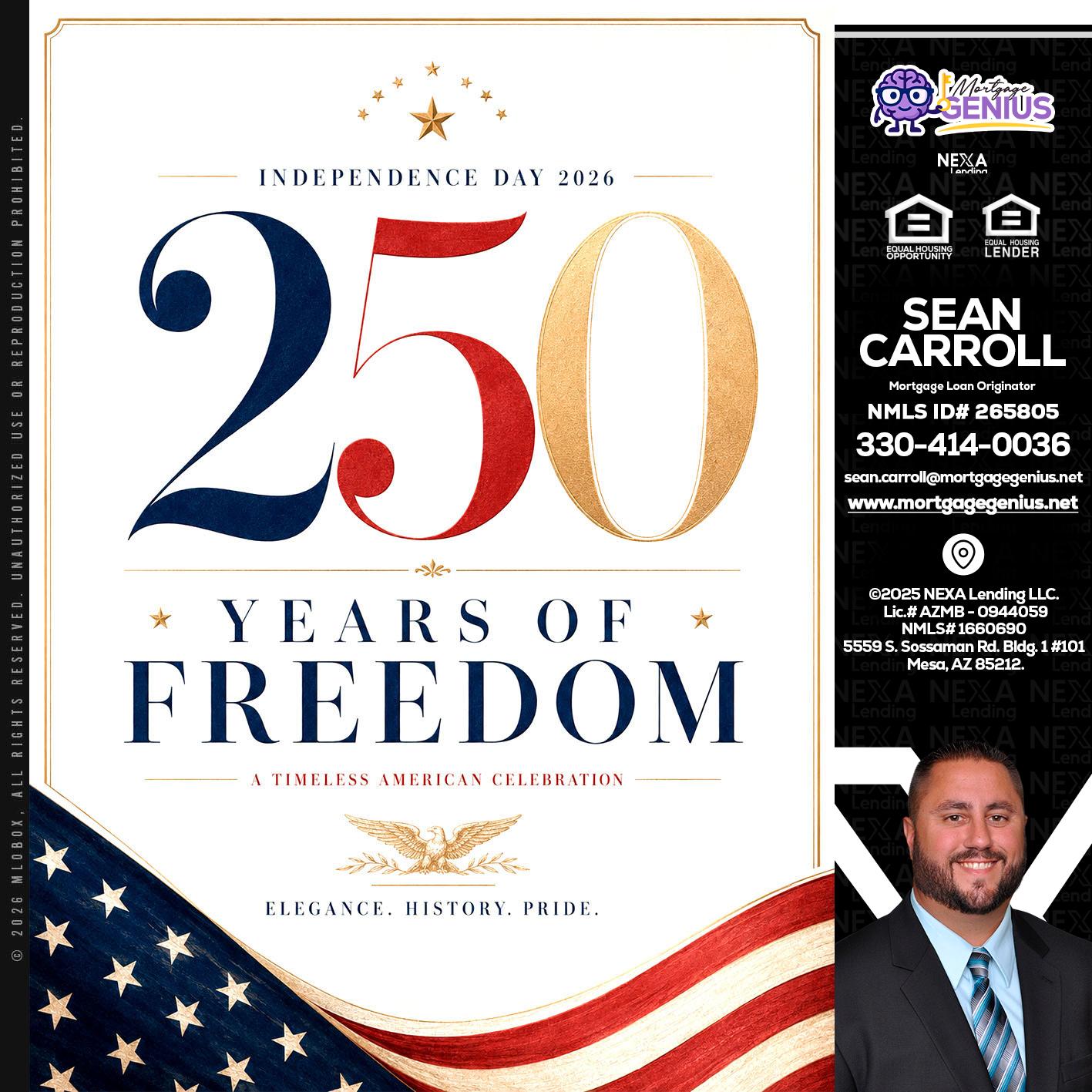 250 YEARS - Sean Carroll -Mortgage Loan Originator