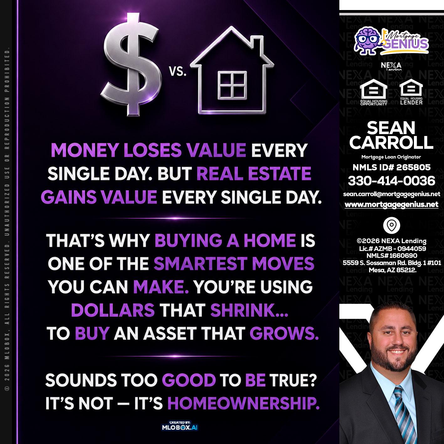 MONEY LOSES - Sean Carroll -Mortgage Loan Originator