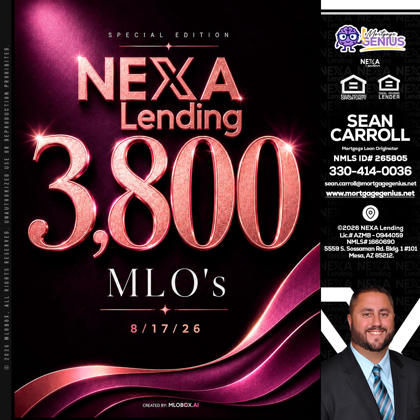 3800 MLOs - Sean Carroll -Mortgage Loan Originator