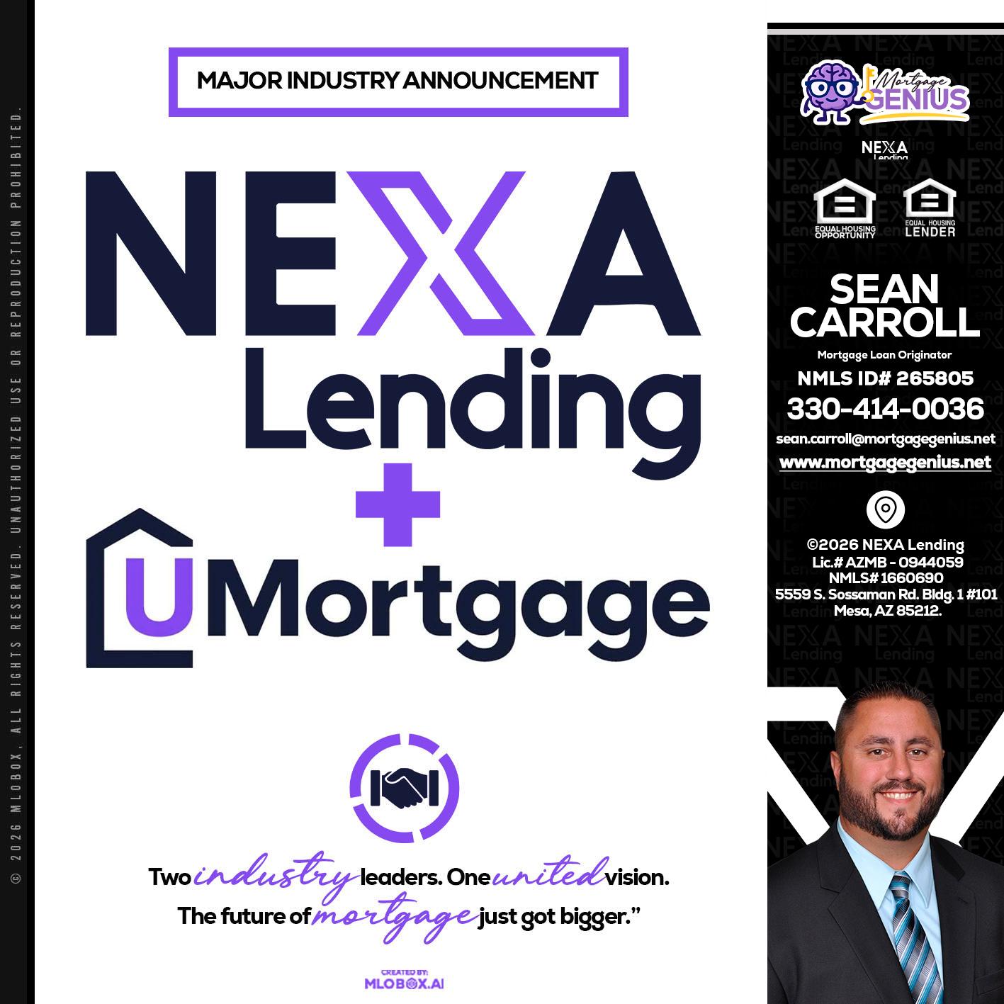 NEXA LENDING U MORTGAGE - Sean Carroll -Mortgage Loan Originator