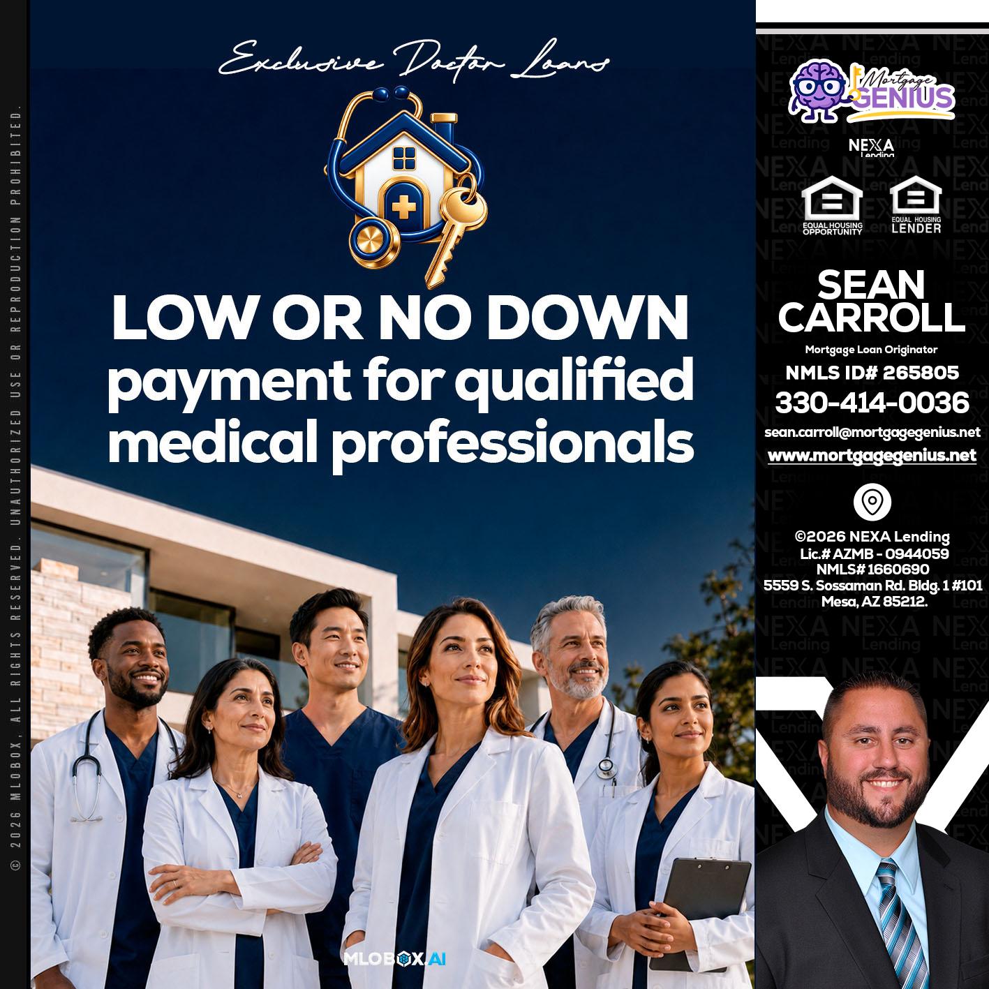 DOCTOR LOANS - Sean Carroll -Mortgage Loan Originator