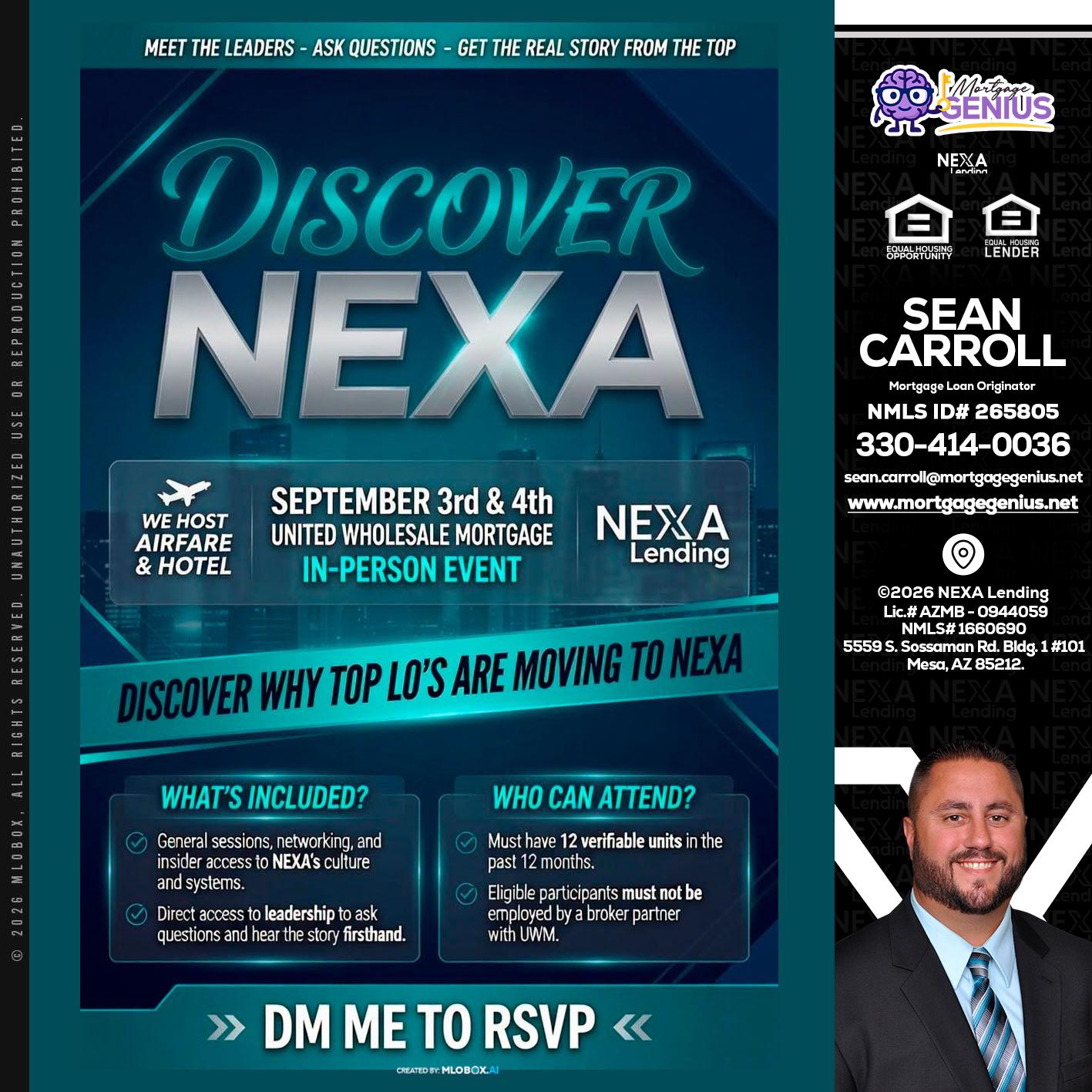 DISCOVER NEXA - Sean Carroll -Mortgage Loan Originator