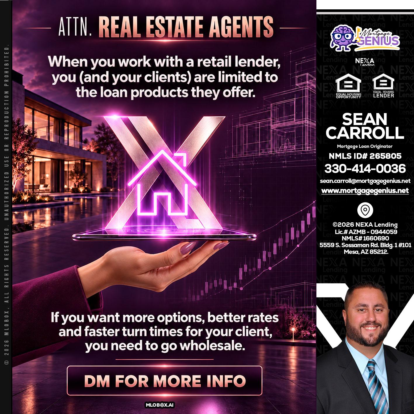REAL ESTATE AGENTS - Sean Carroll -Mortgage Loan Originator