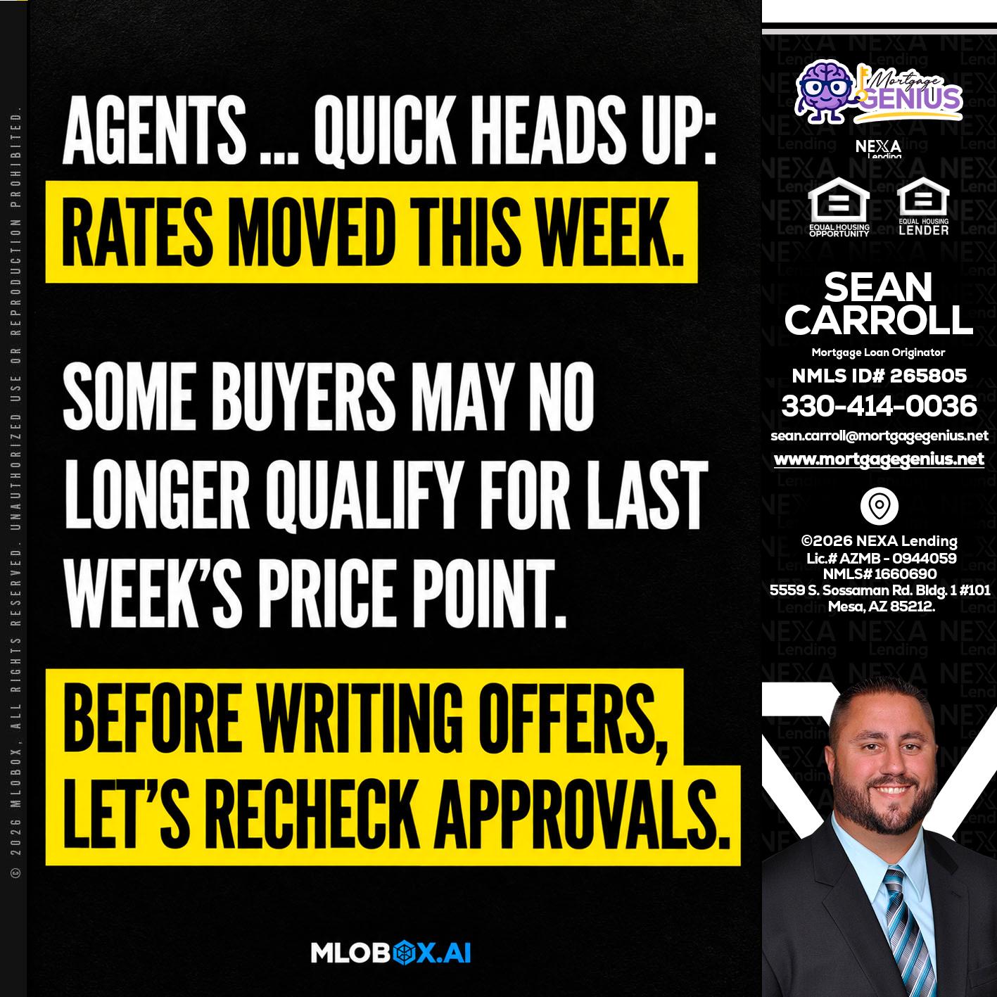 AGENTS QUICK - Sean Carroll -Mortgage Loan Originator