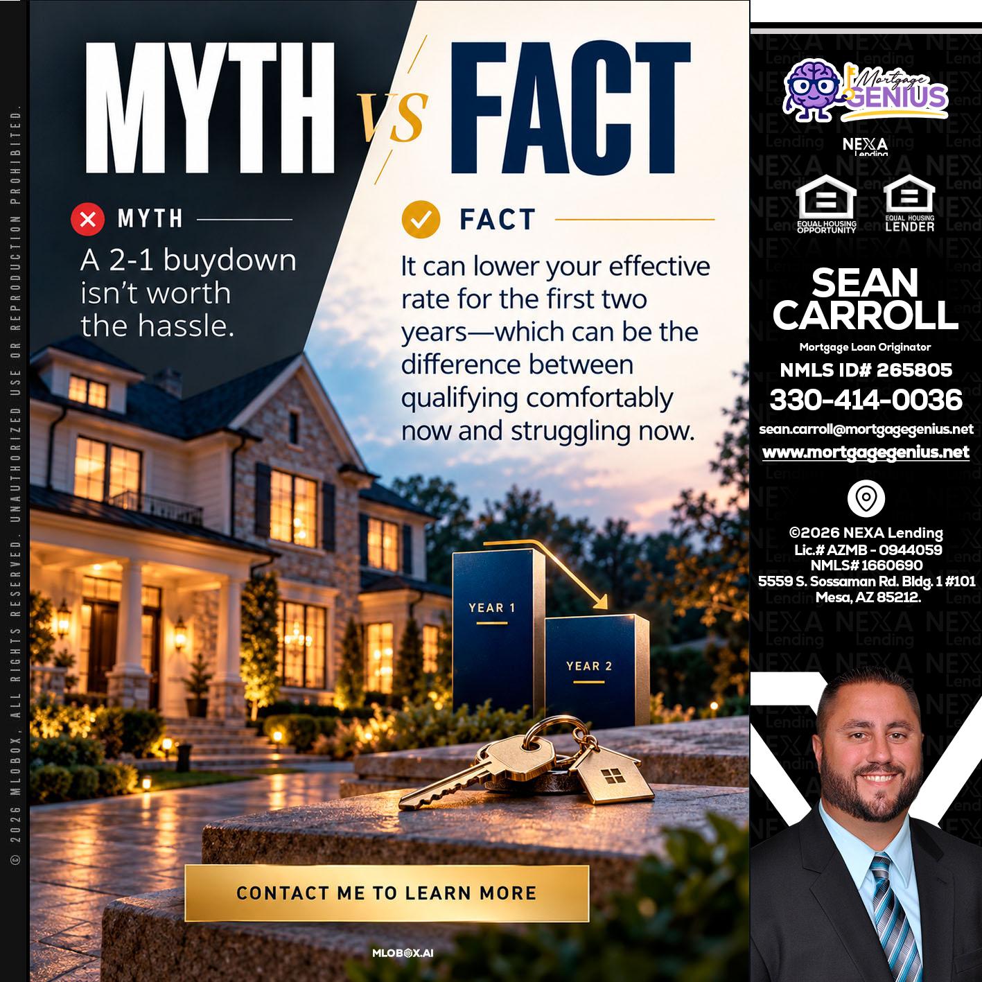 MYTH VS FACT - Sean Carroll -Mortgage Loan Originator