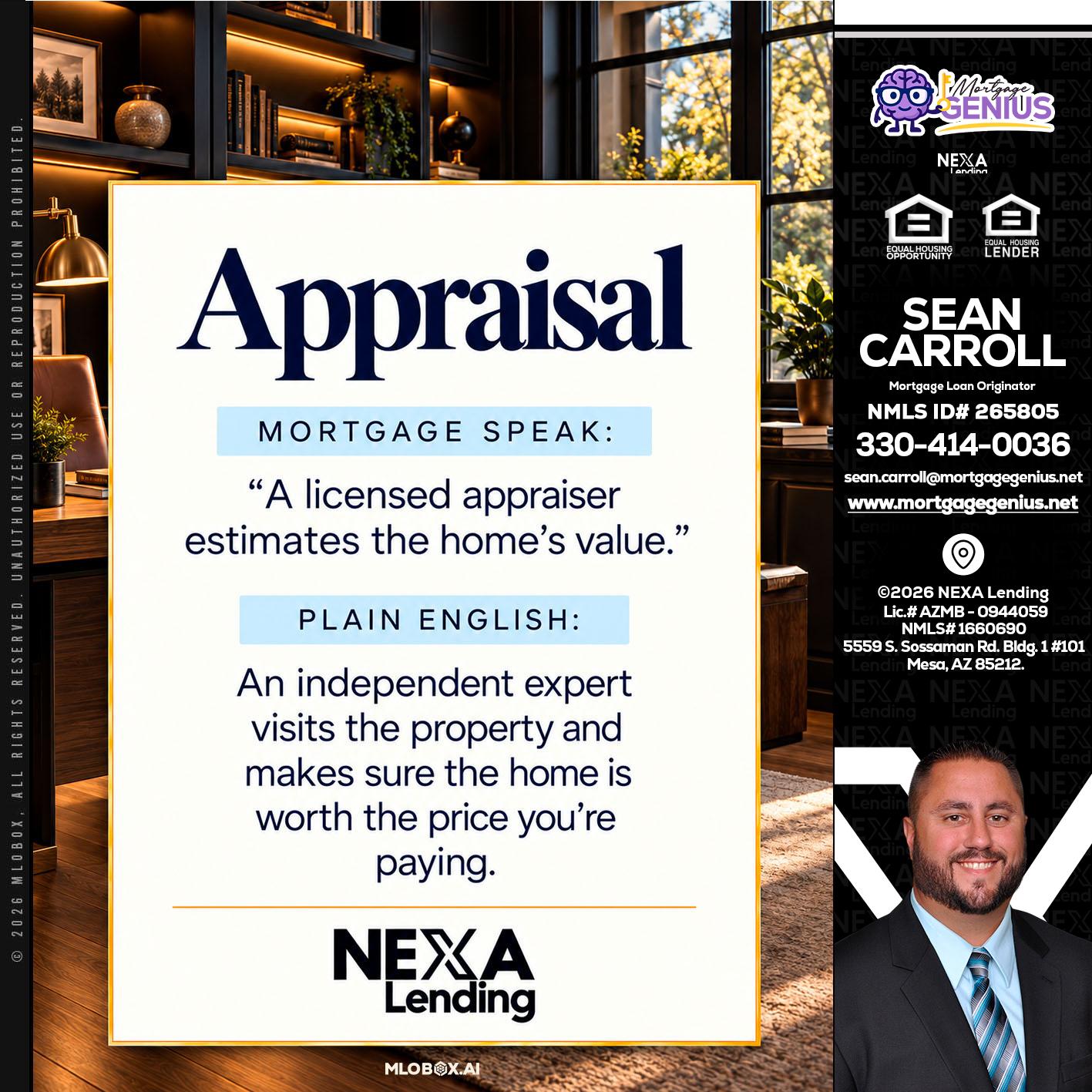 appraisal - Sean Carroll -Mortgage Loan Originator