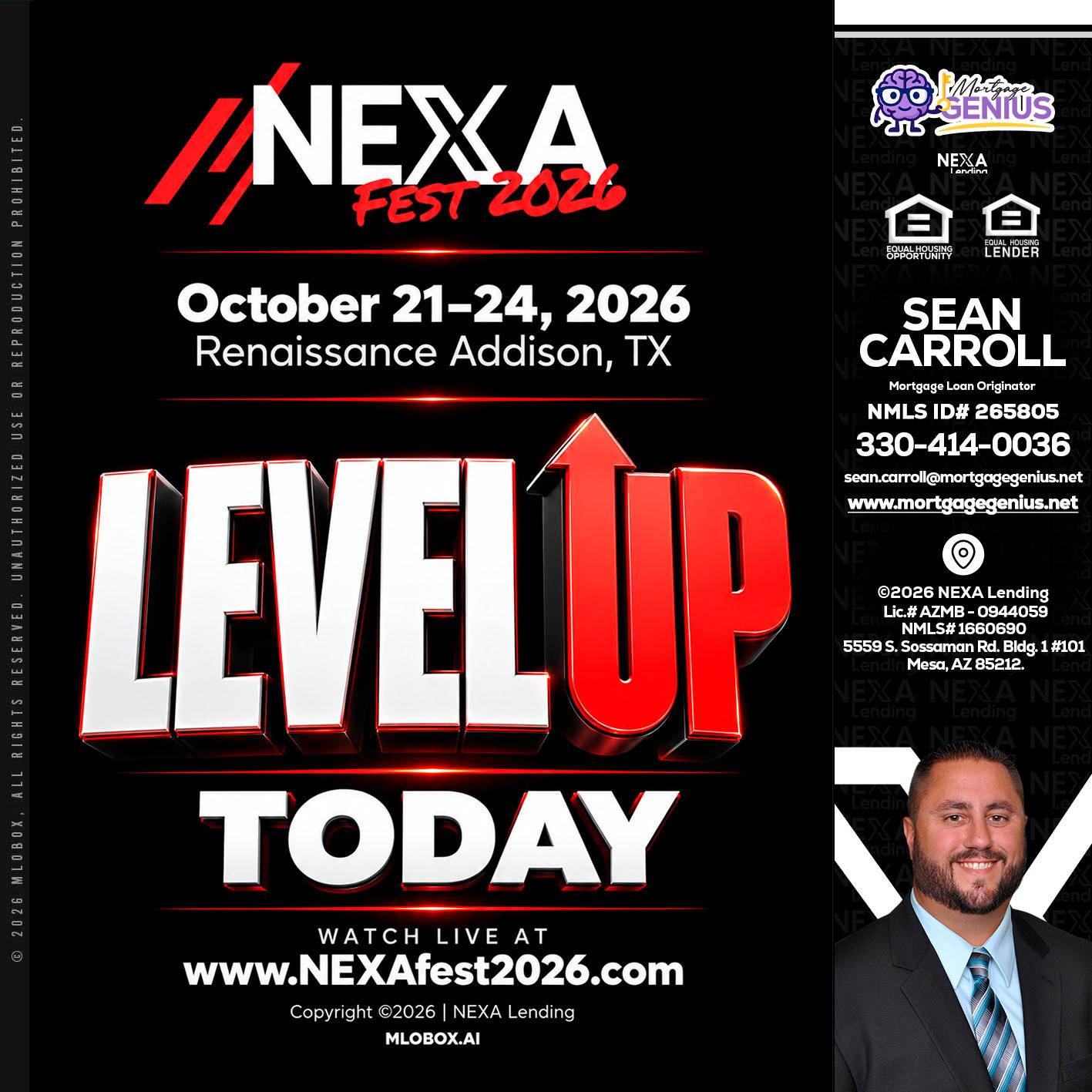 LEVEL UP TODAY - Sean Carroll -Mortgage Loan Originator